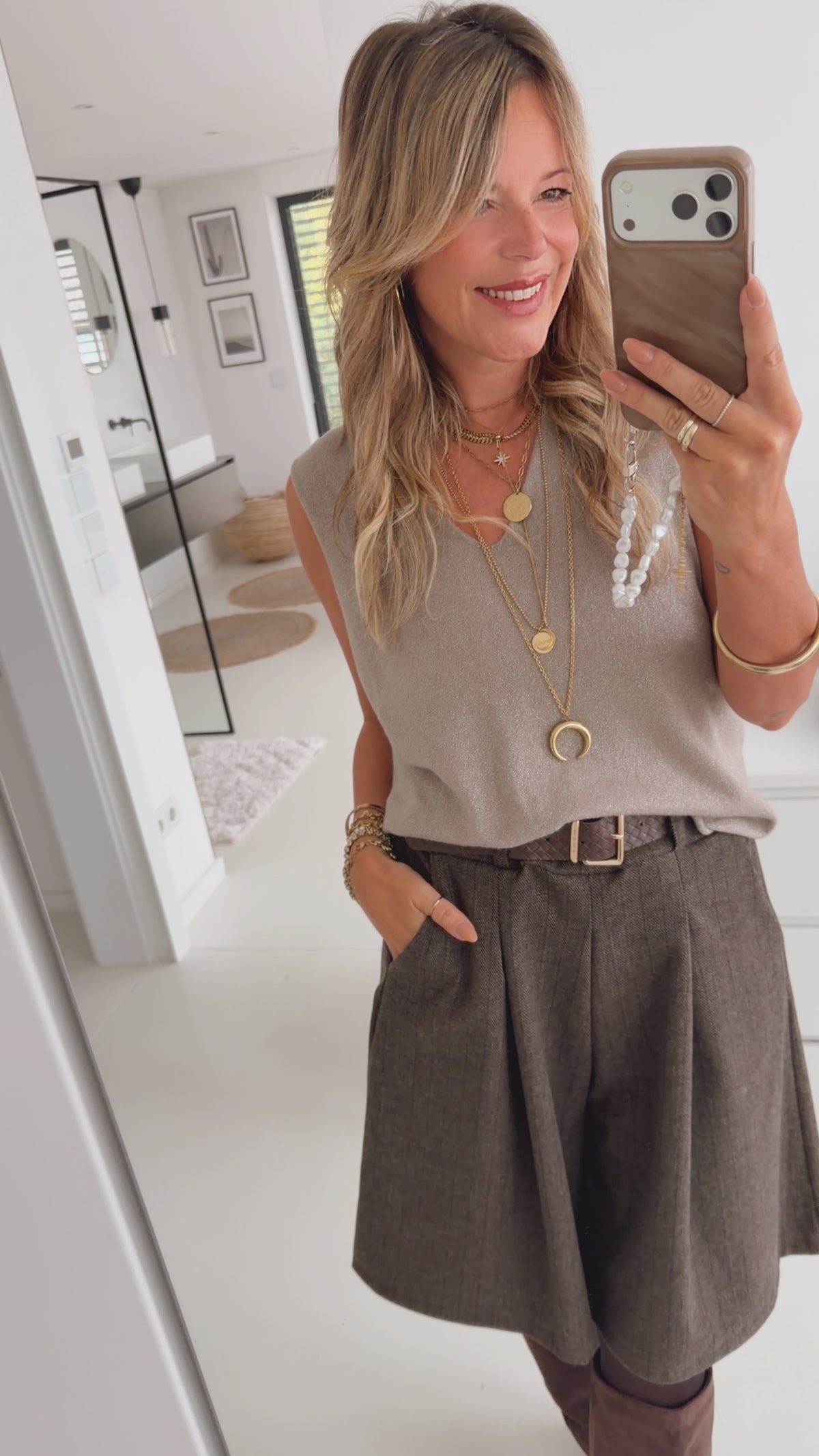 Glitter Top Wide Shoulder