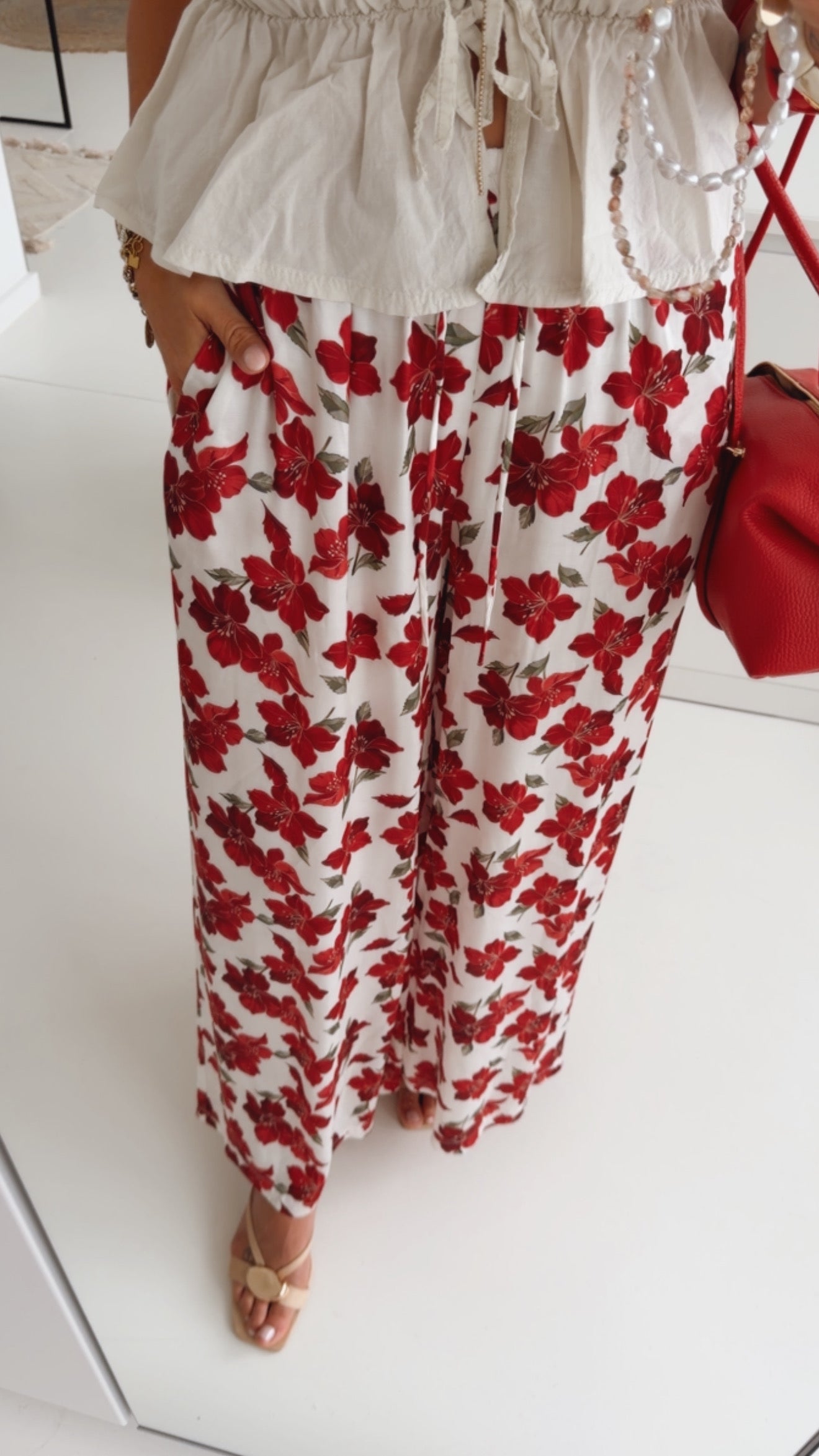Loose Hose Flower Print