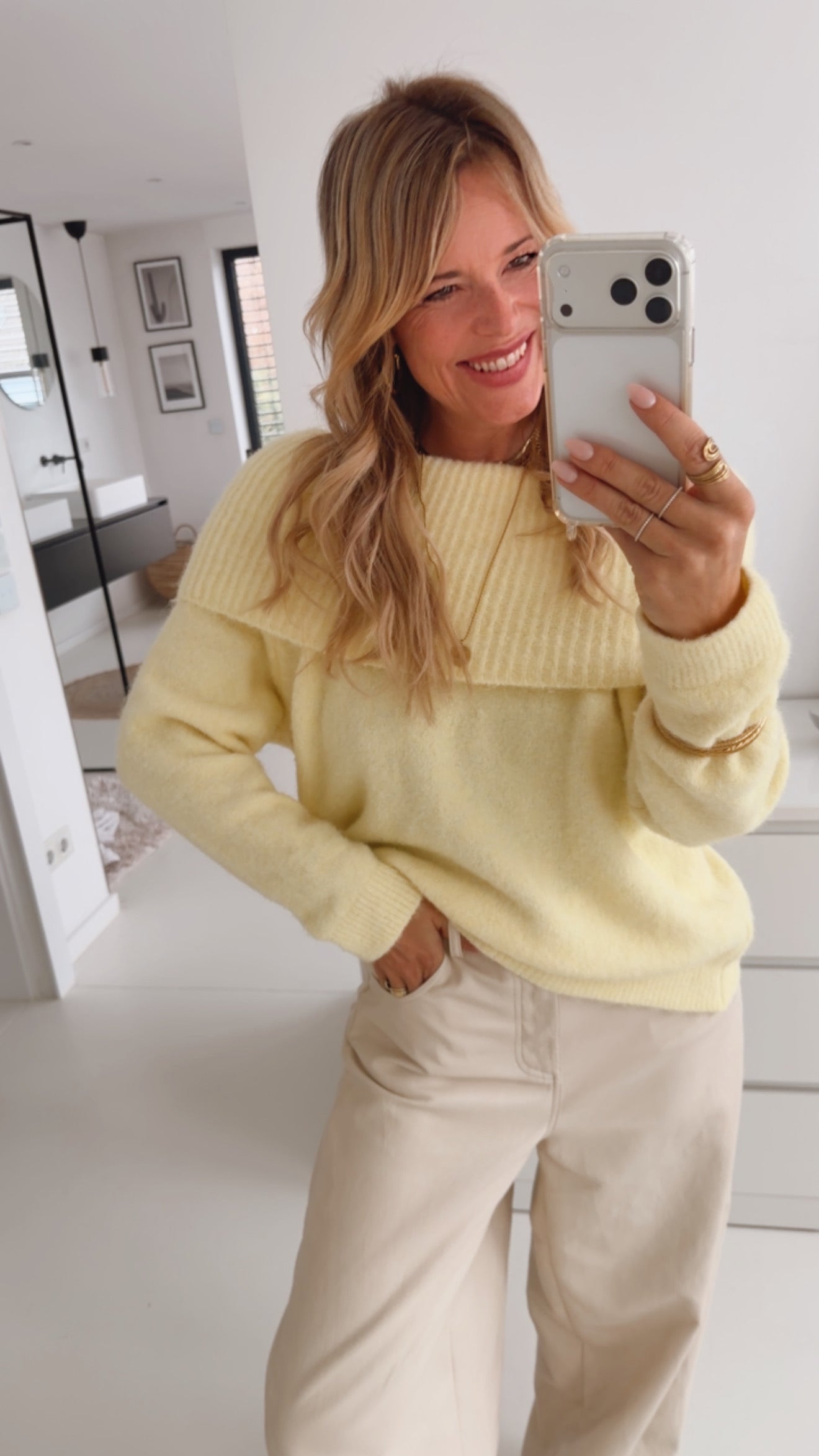 Strick Pulli Off-Shoulder