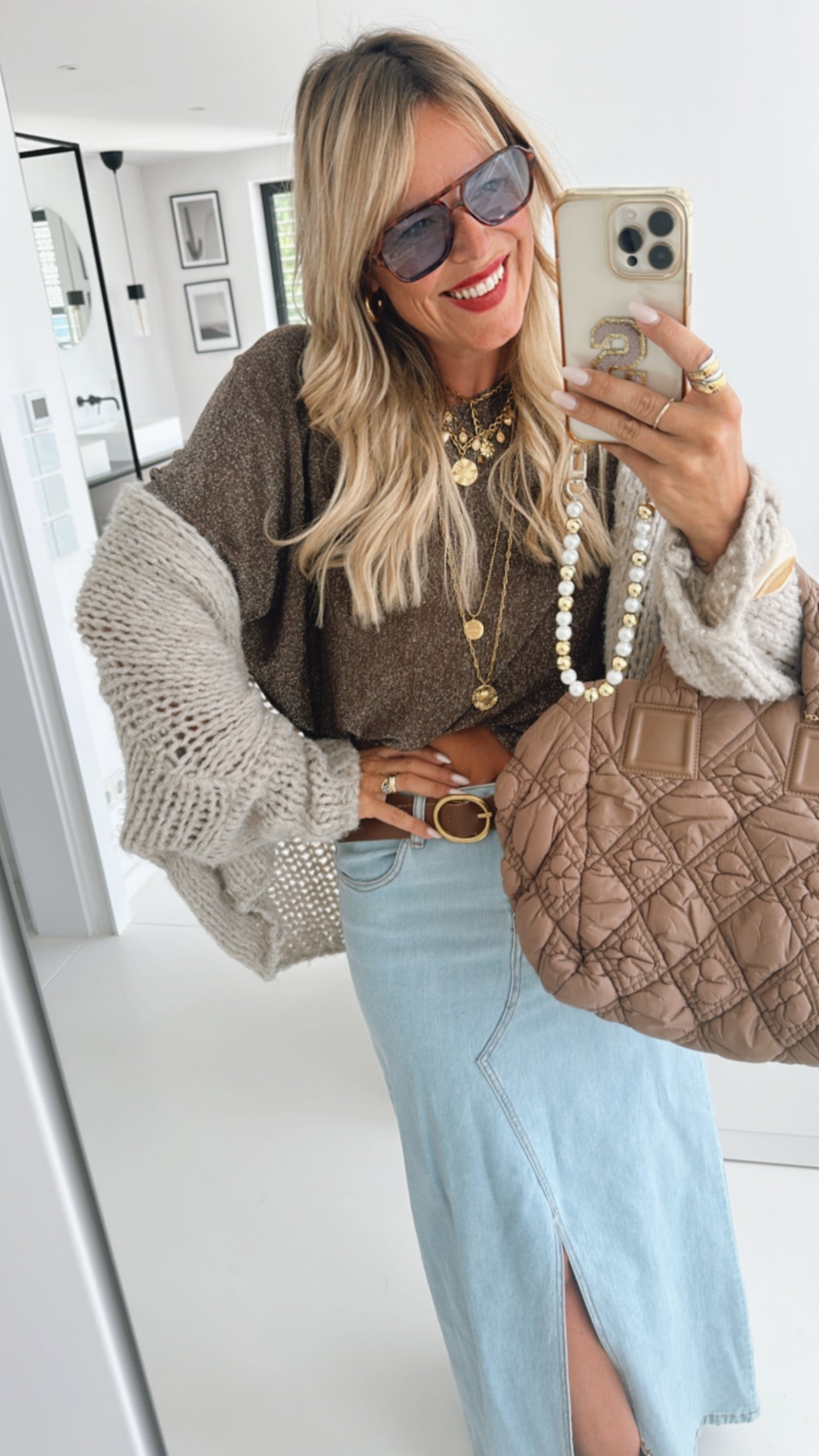 Loose Oversize Strickjacke