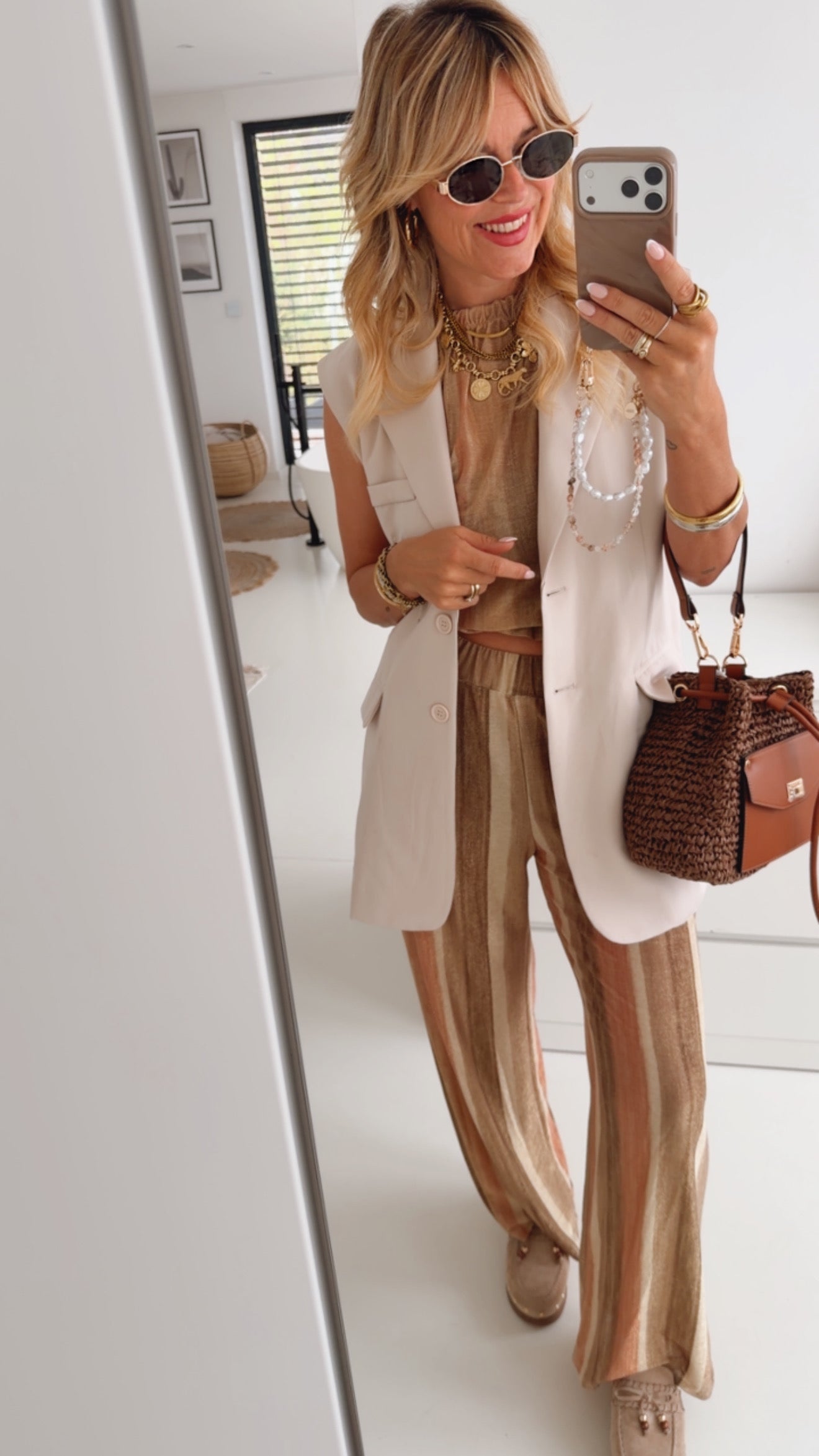 Neckholder Top Plissee