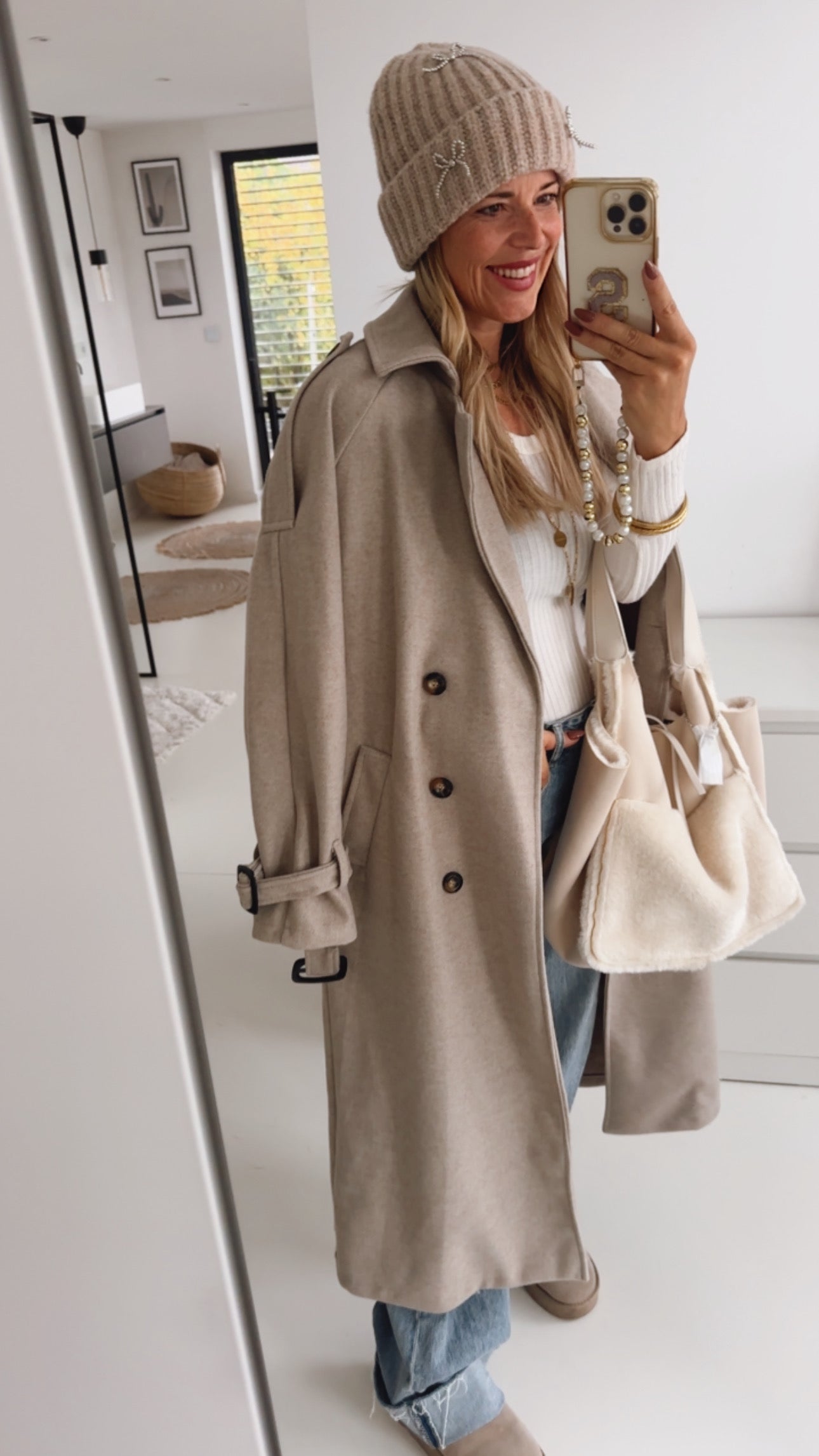 Trenchcoat Jacke mit Bindegürtel