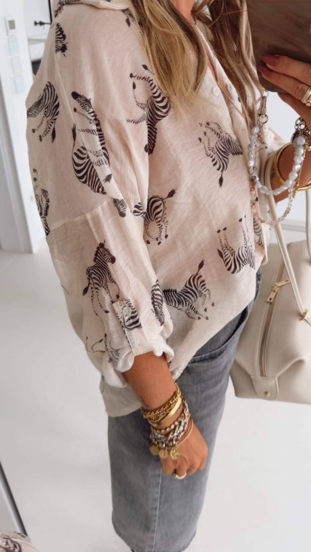 Sheer Bluse Luftig