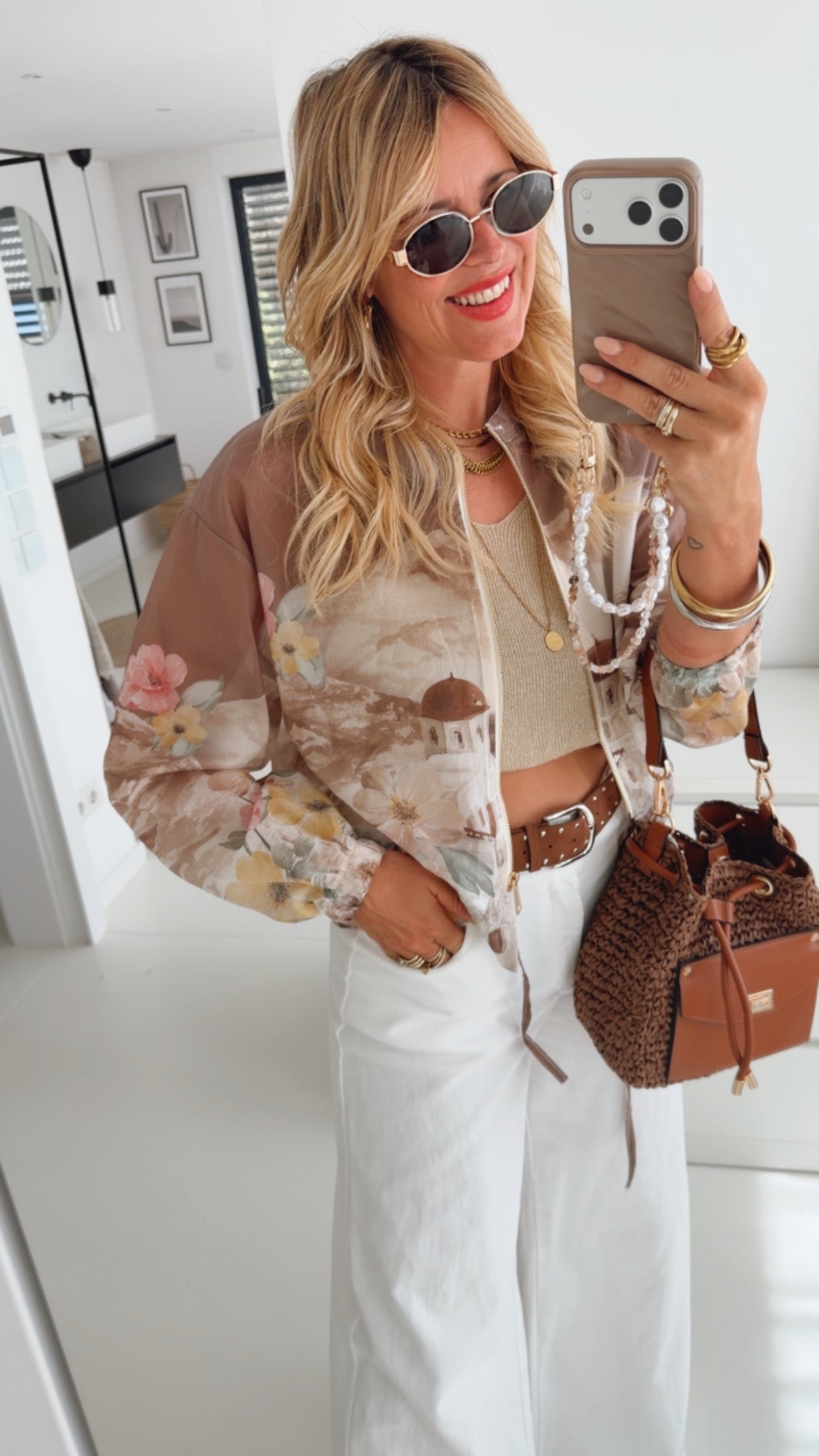 Jacke Sheer Print