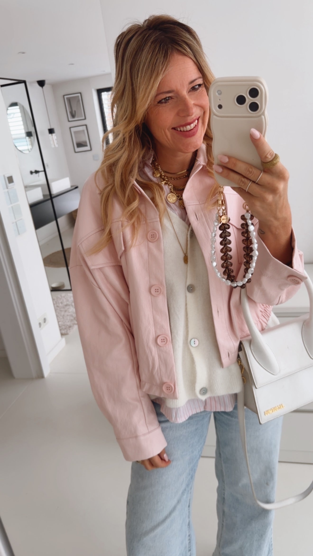 Oversize Strick Pullunder Buttons