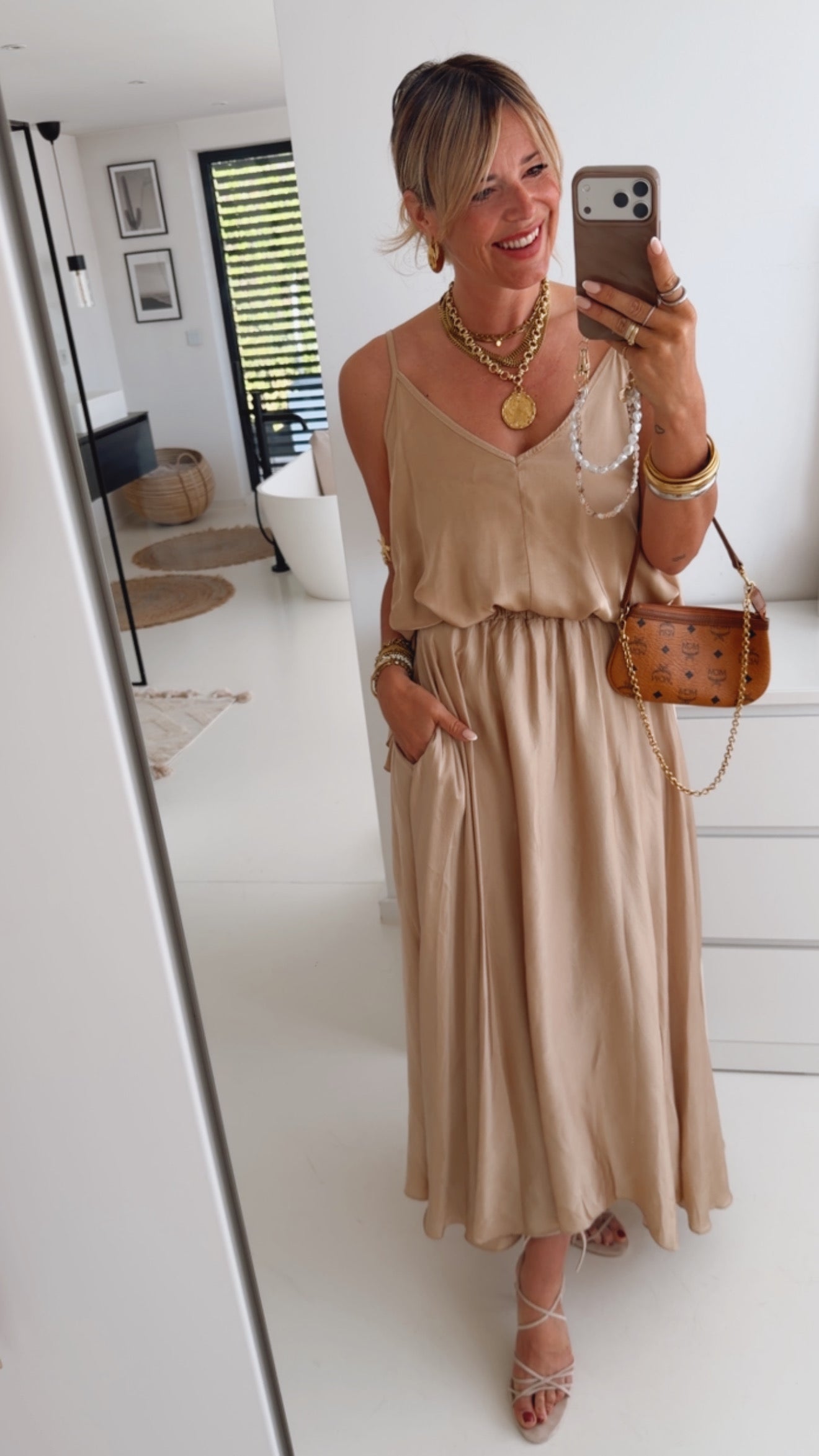 Spaghetti Flatter Top Seidenoptik