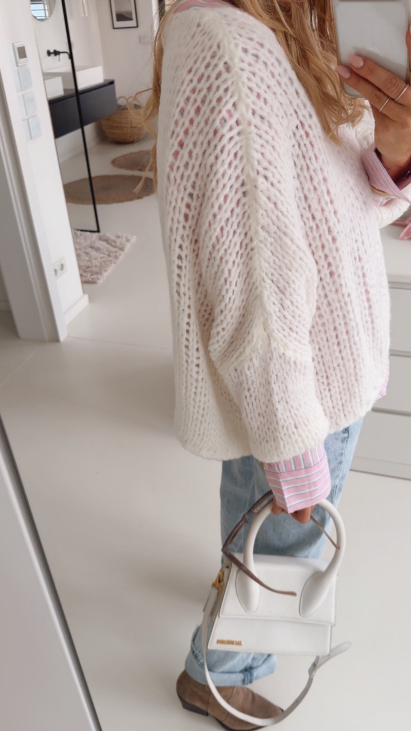 Oversize Grobstrick Pulli Loose