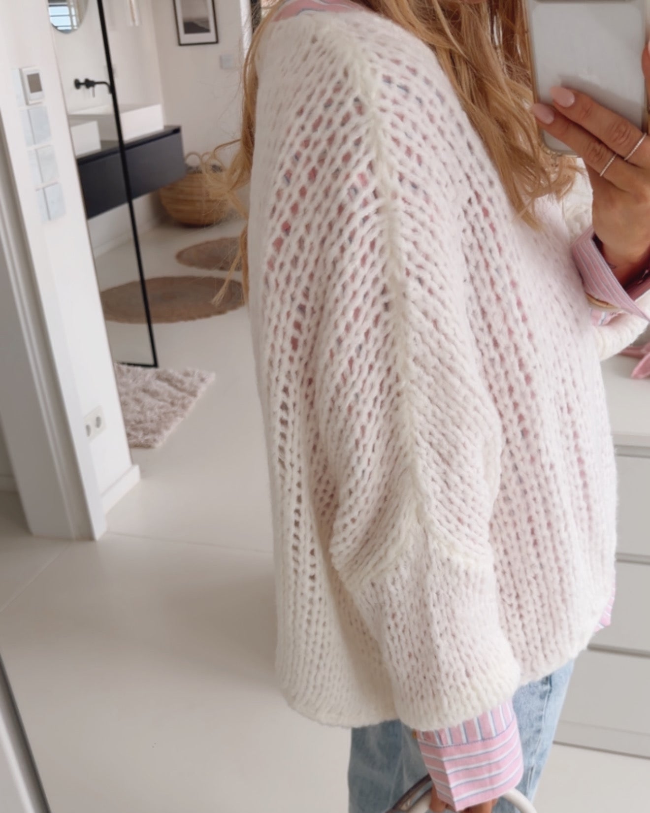 Oversize Grobstrick Pulli Loose