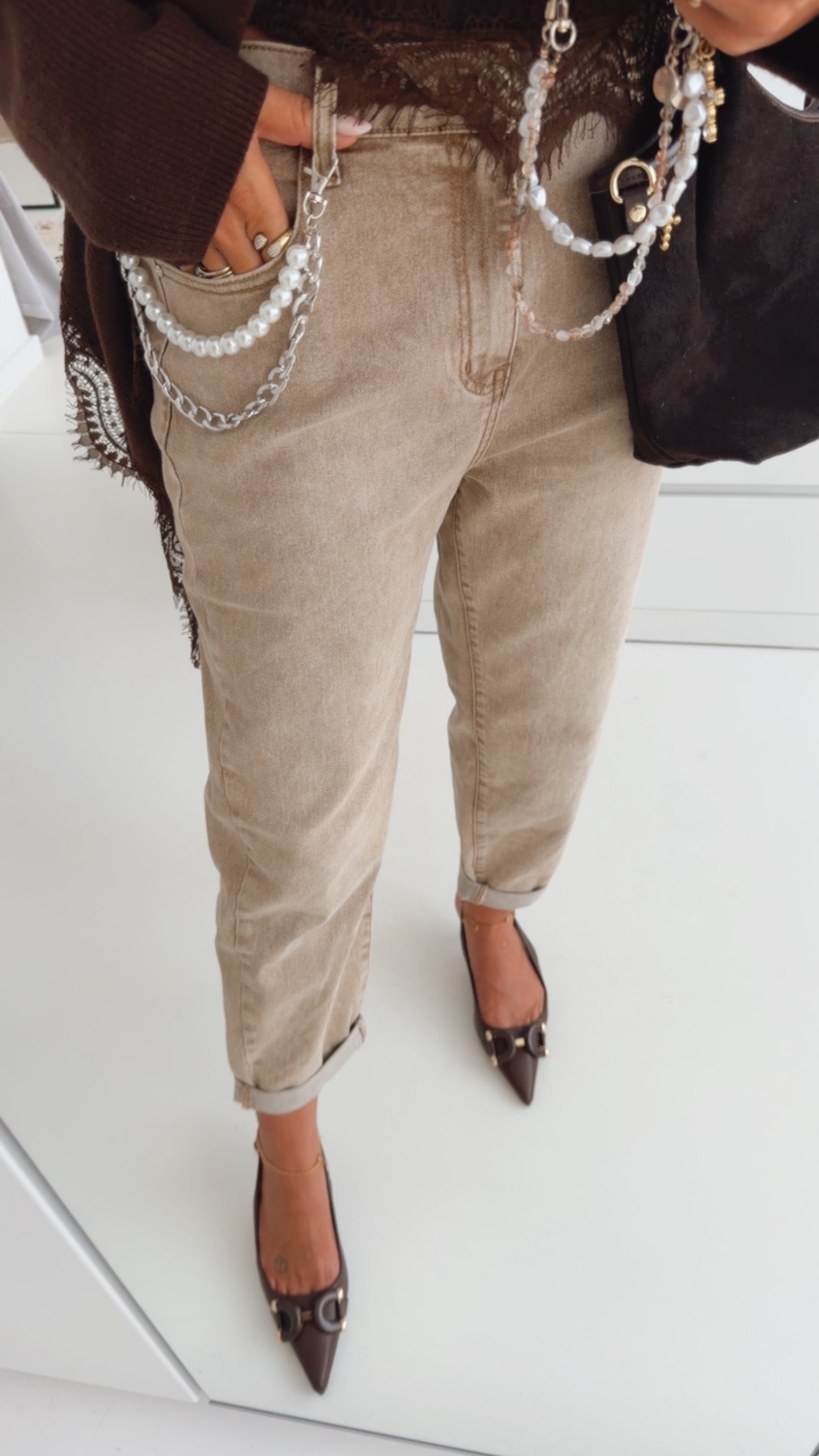 Jeans Pearl Chain