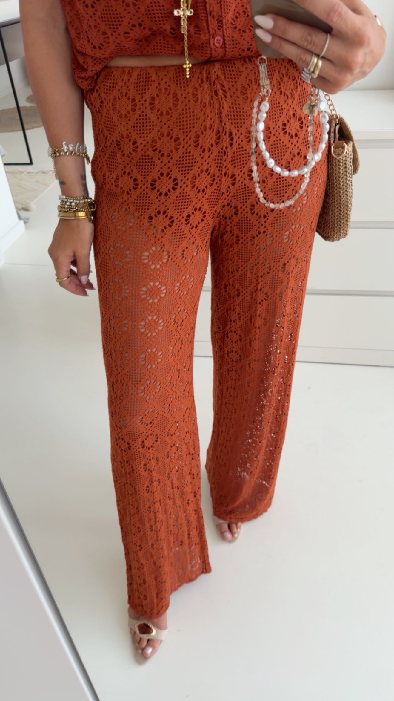 Lace Festival Hose Straight Leg