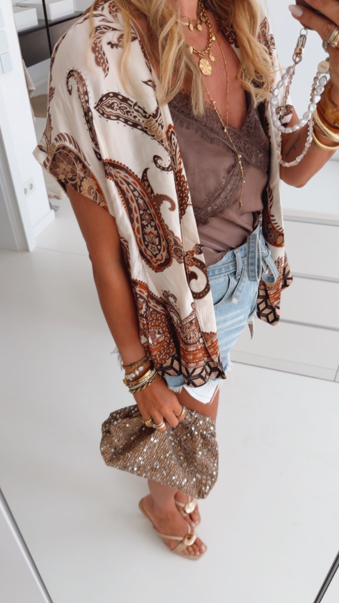 Kimono Style Bindeoberteil