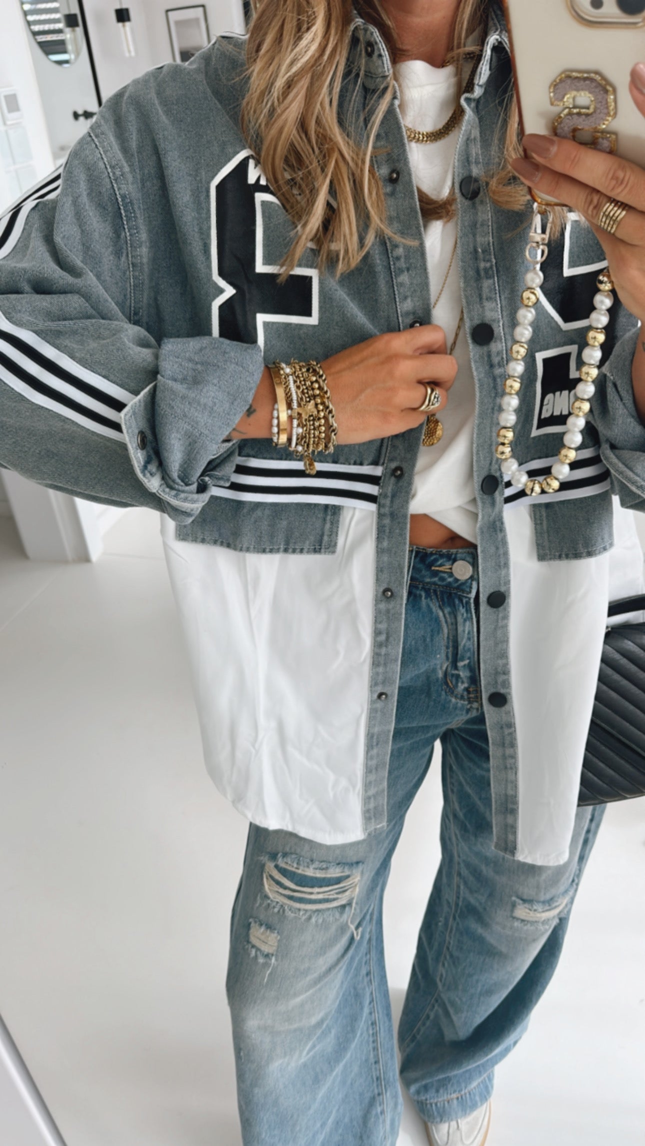 Statement Jeans Hemd