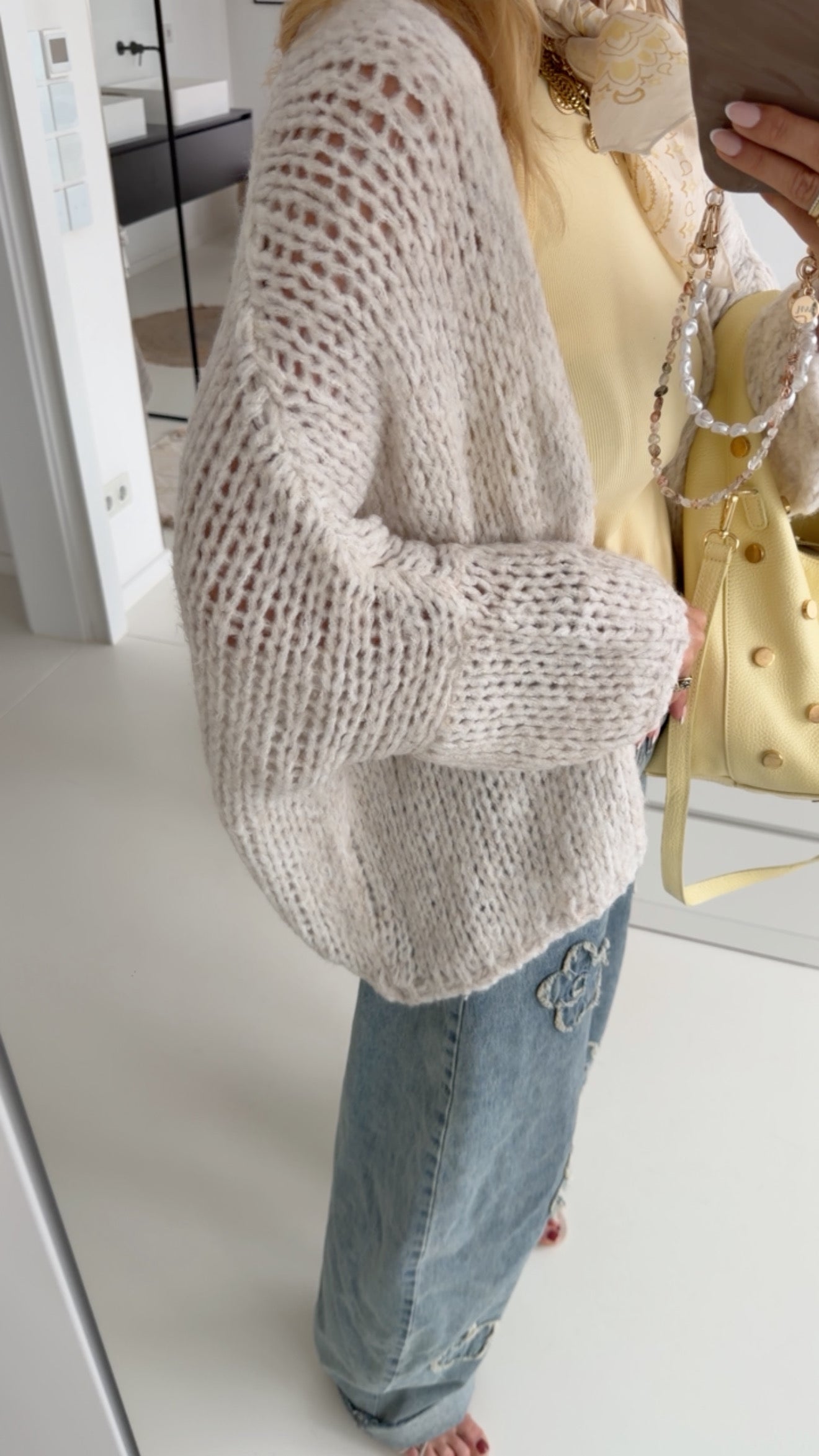 Oversize Grobstrick Jacke