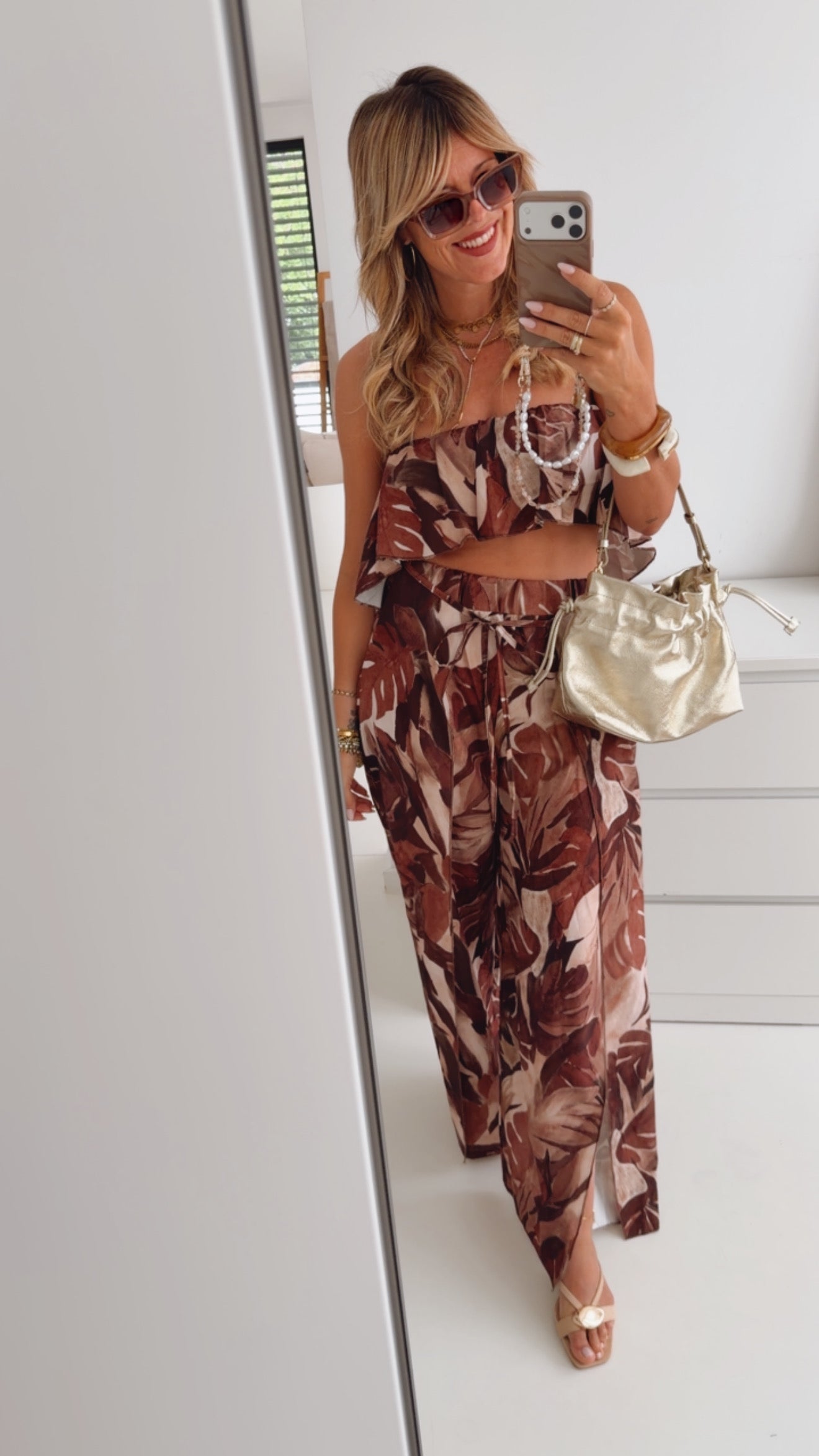 Flatter Bandeau Top Leaves