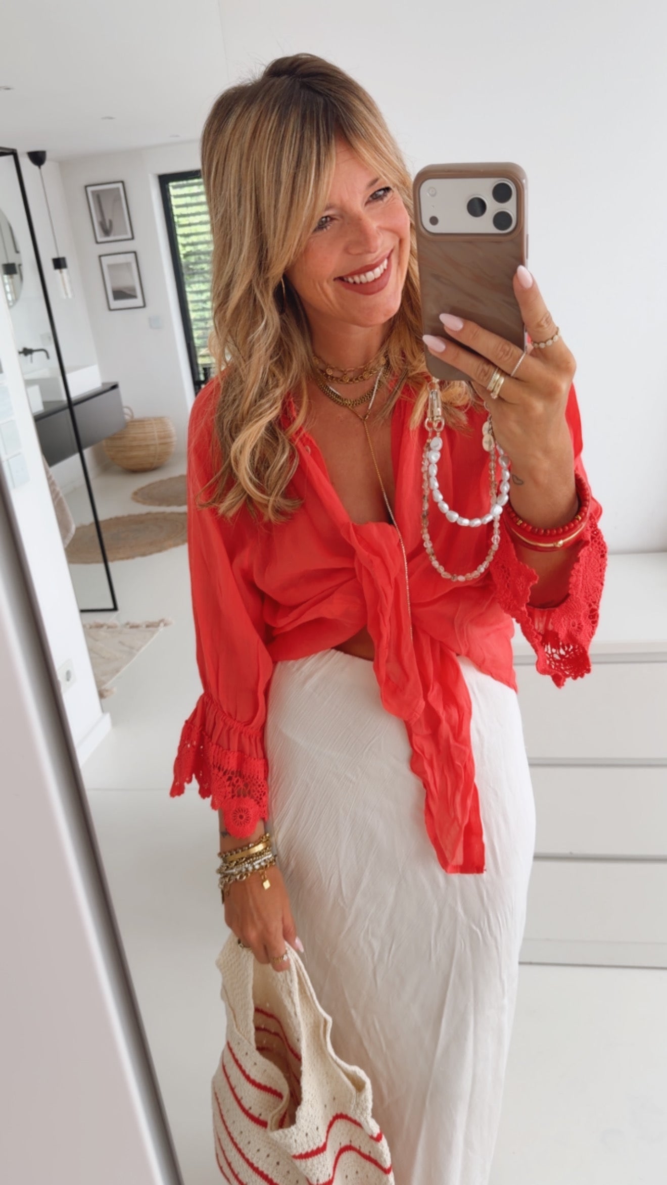 Bluse Transparent mit Lace Detail