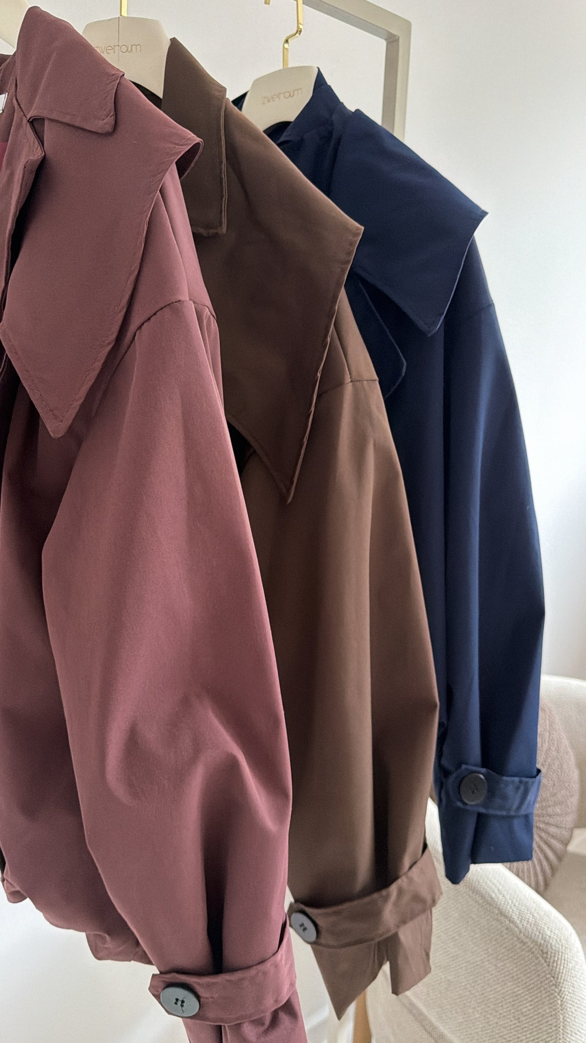 Trench Jacke Midi