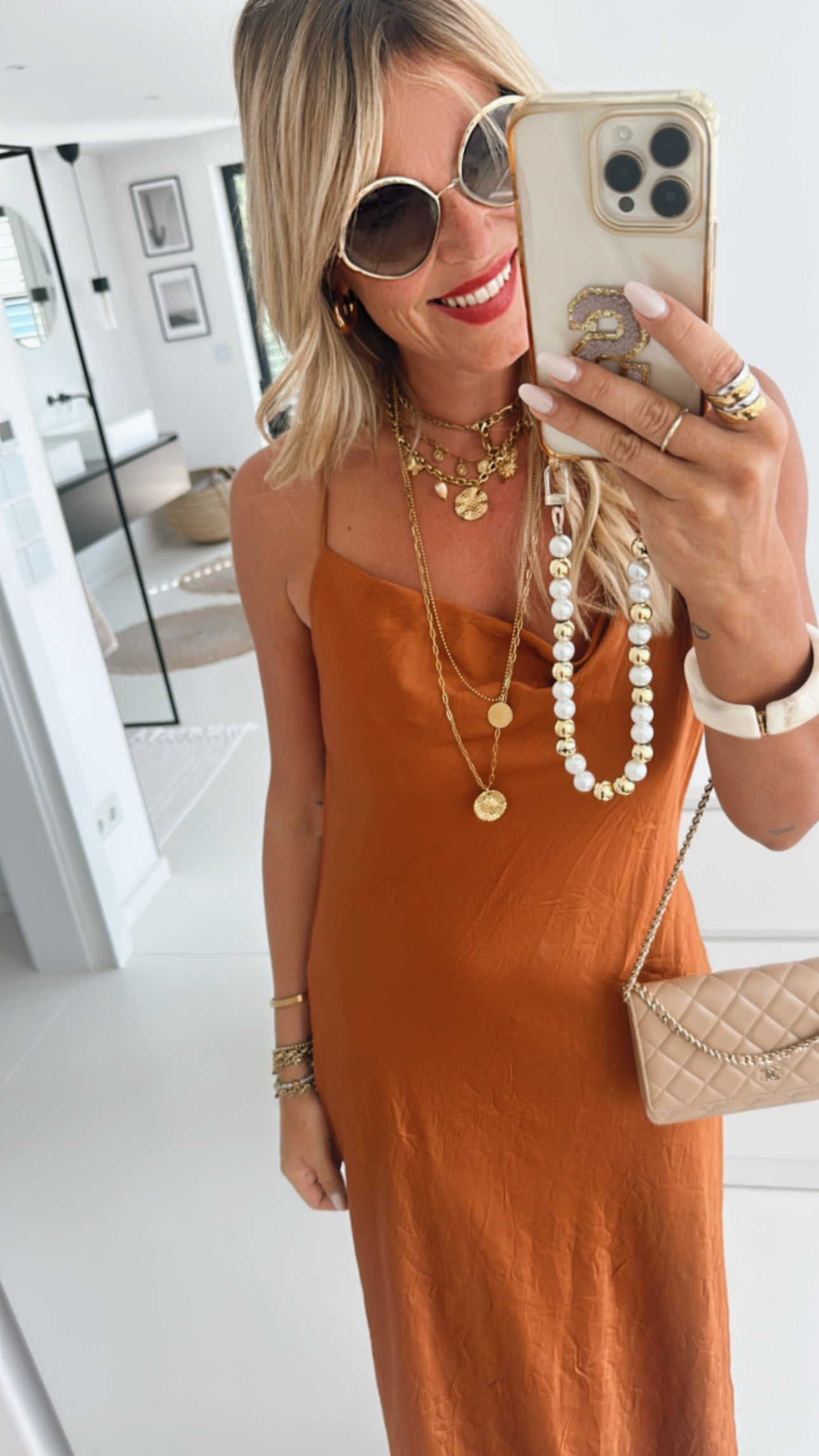 Spaghetti Kleid Waterfall