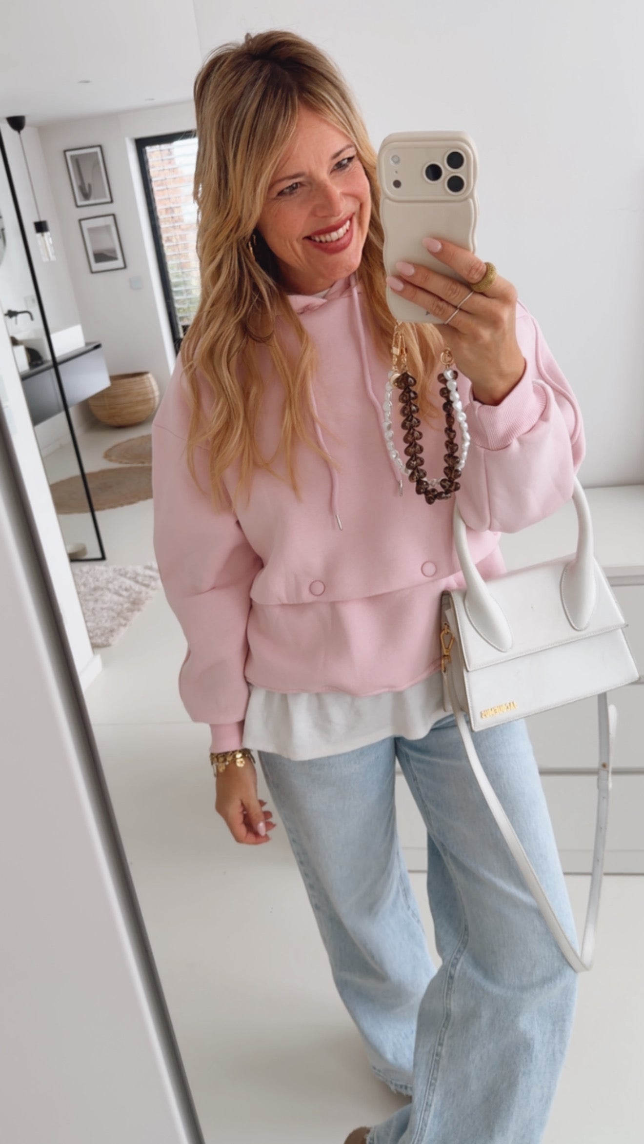 Hoodie Button Detail Cropped Alternative