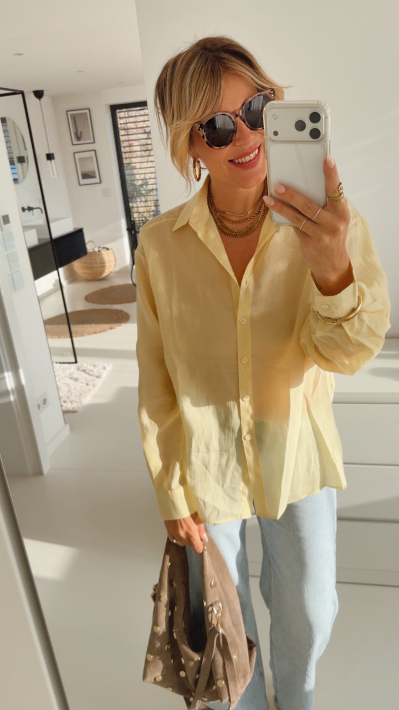 Transparent Hemd Bluse Everyday