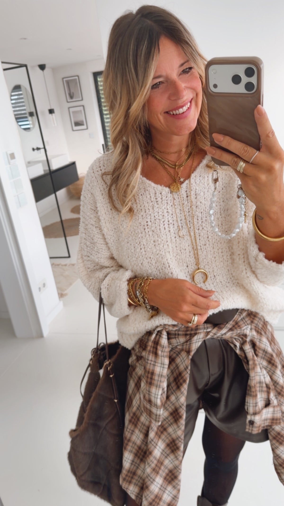 Popcorn Pulli Dreiviertelarm