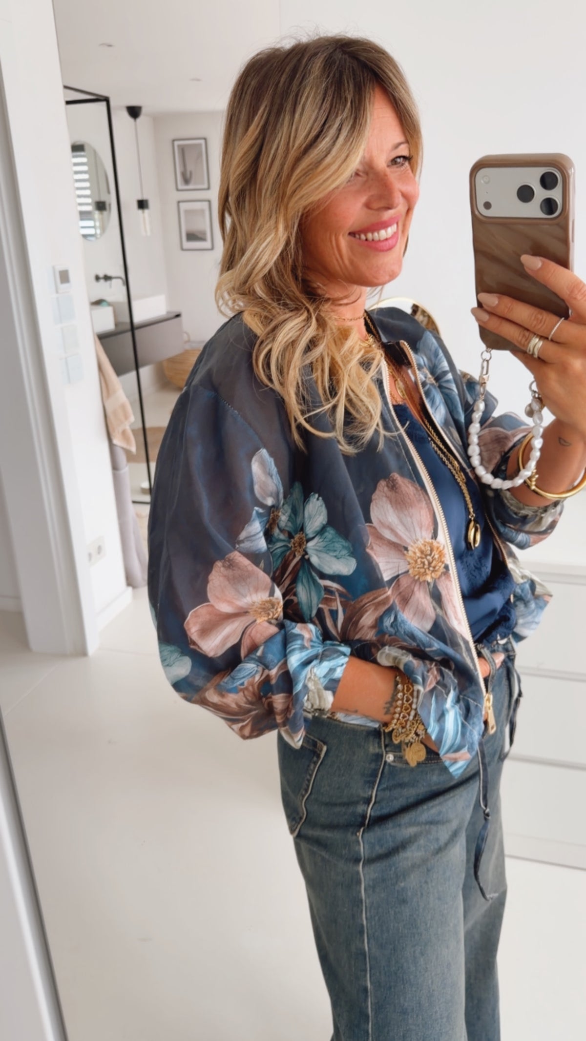 Sheer Jacke Flower Print