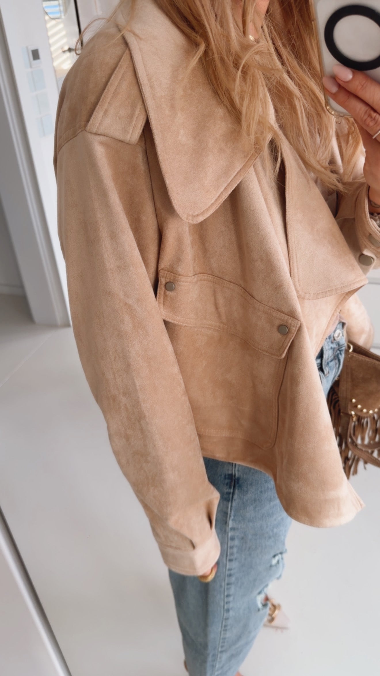 Midi Jacke Suede