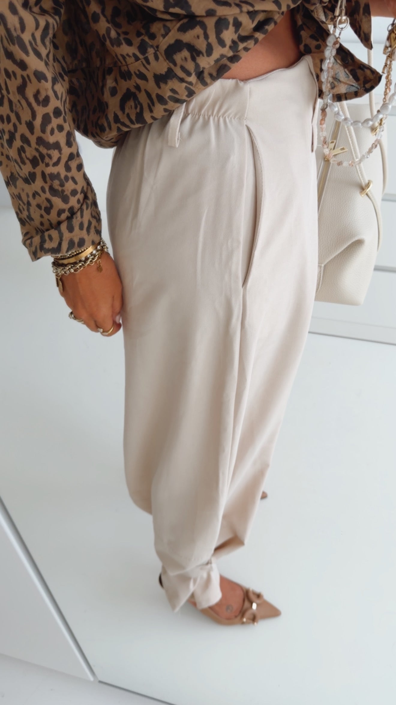 Loose Anzugs Hose Statement Saum
