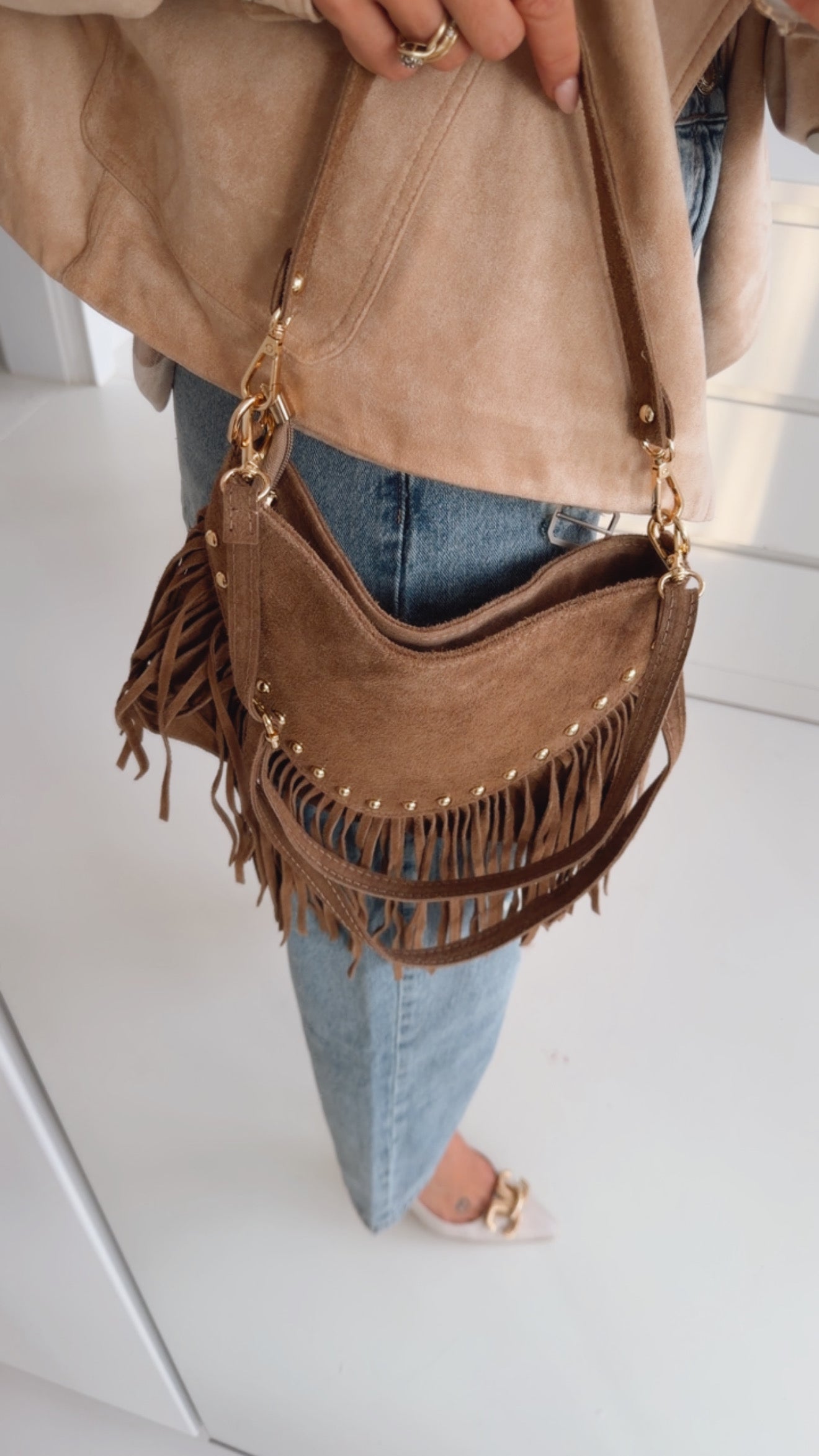 Midi Tasche Fransen