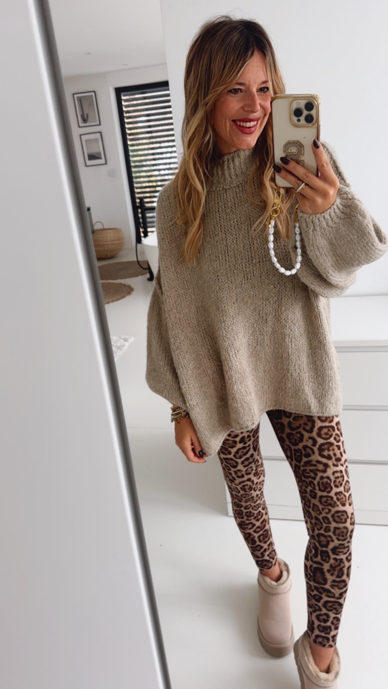 Turtleneck Oversize Grobstrick Pulli Seam