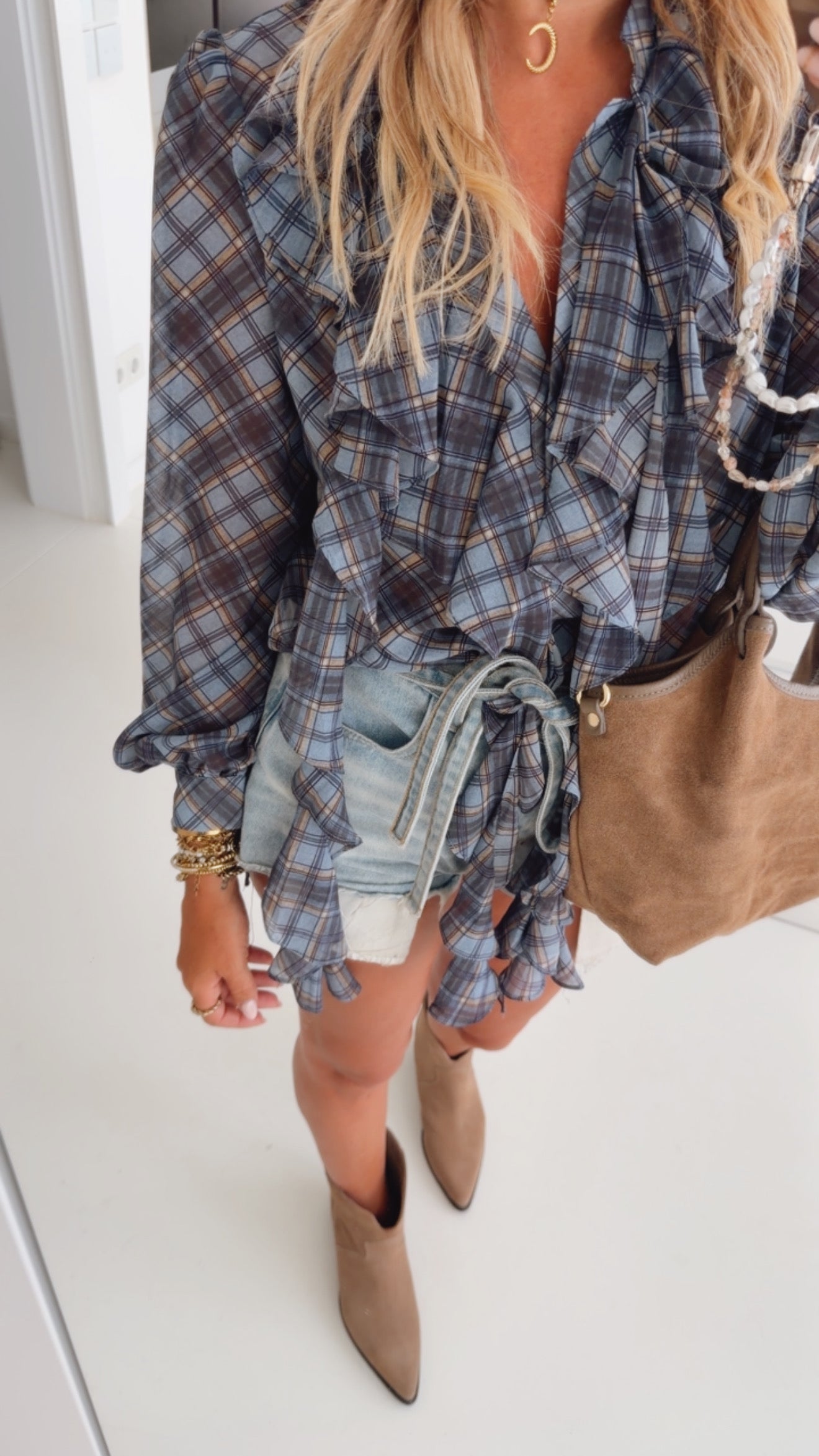 Bluse Country Karo