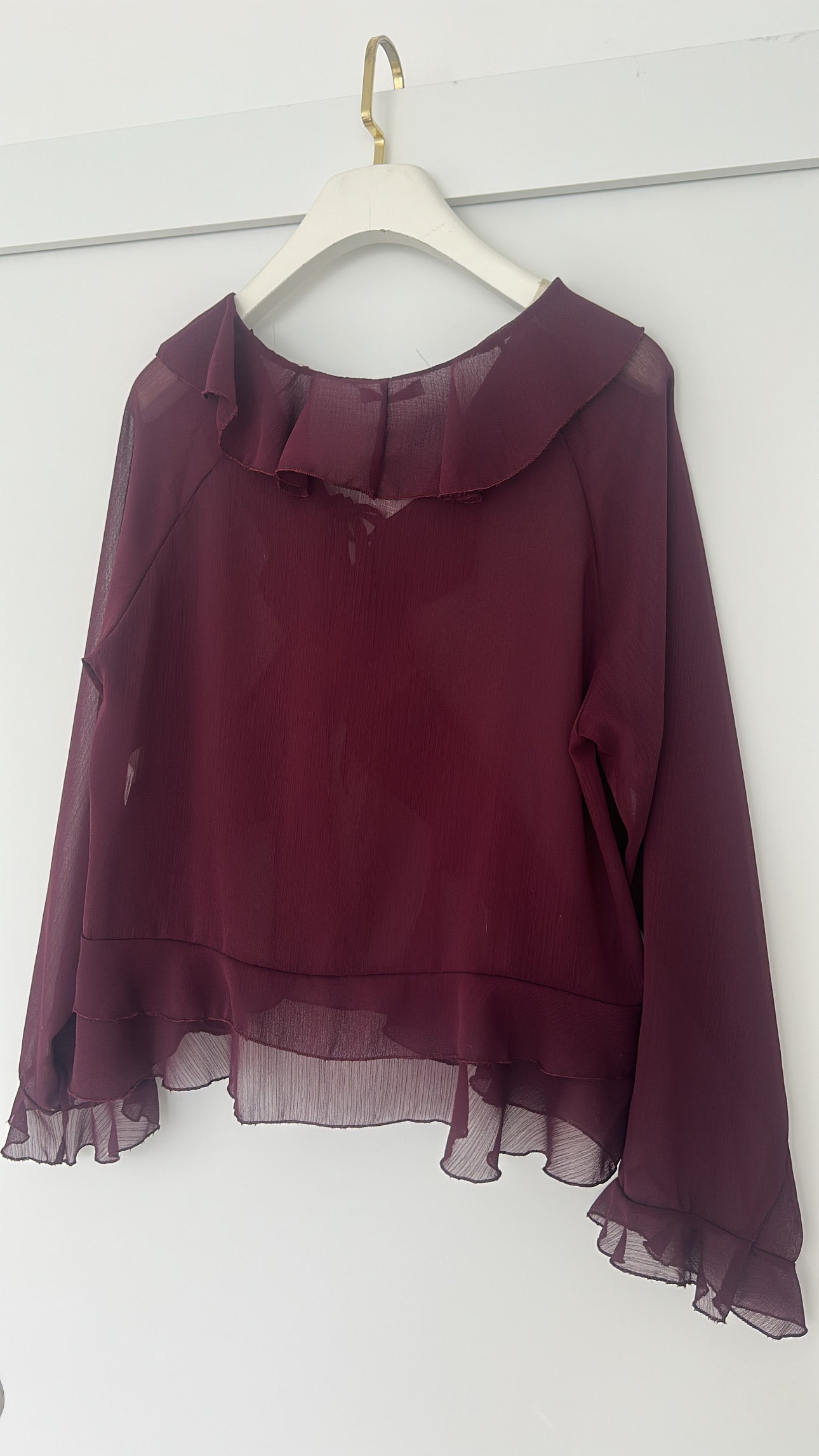 Midi Bluse Volant