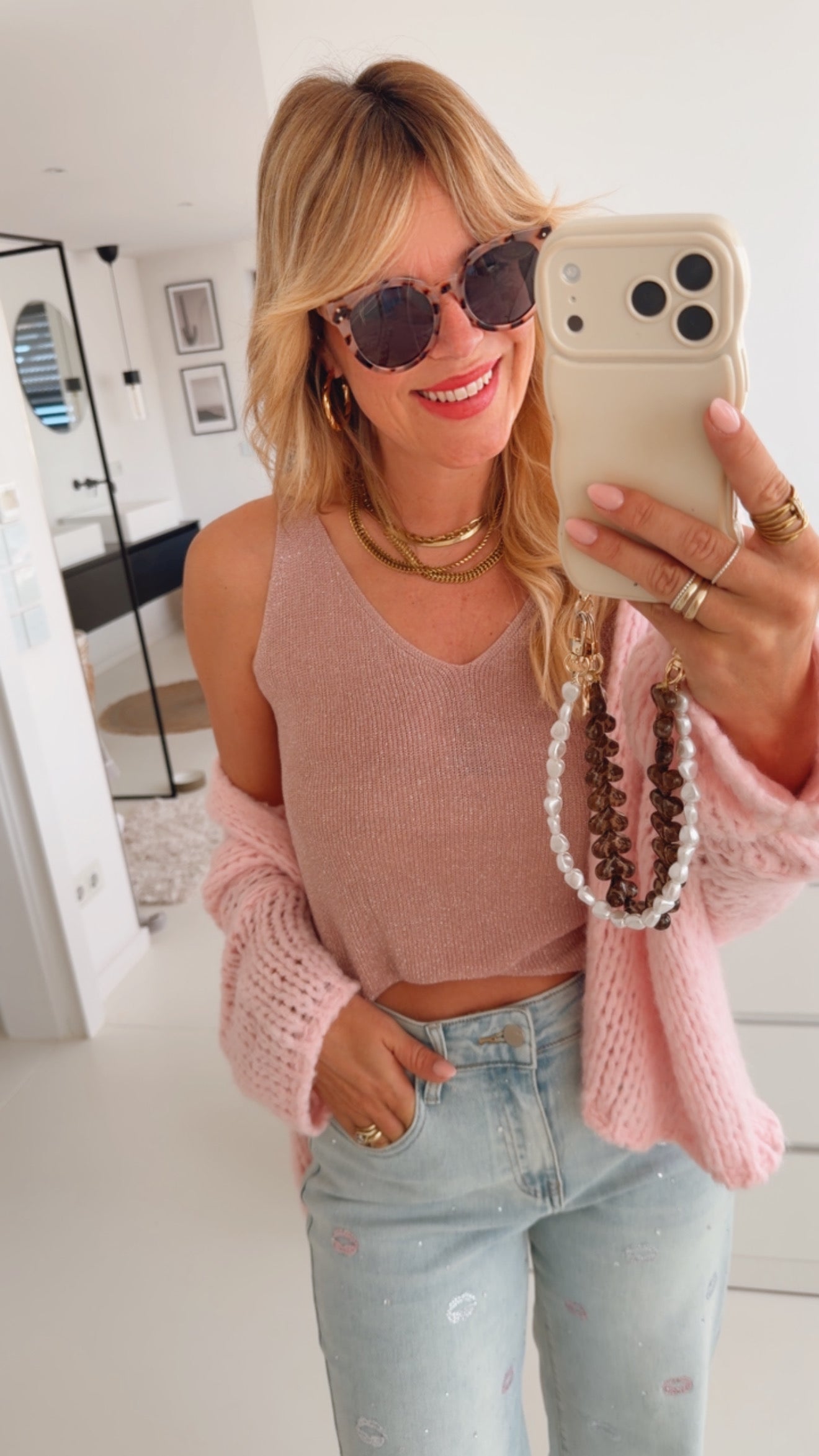 Loose Knit Top Glitter