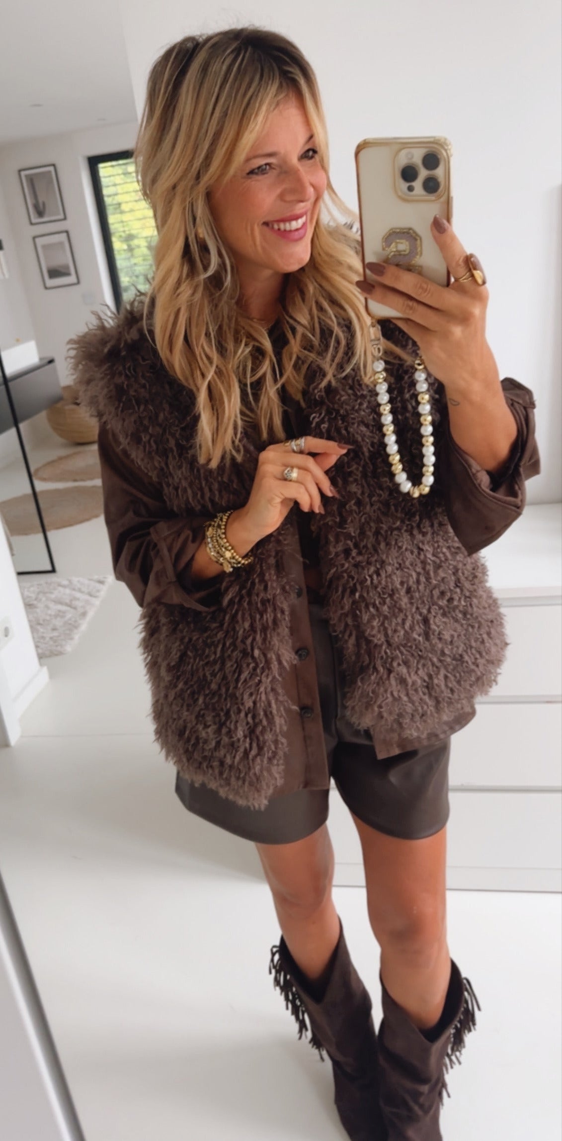 Midi Weste Cosy Curls