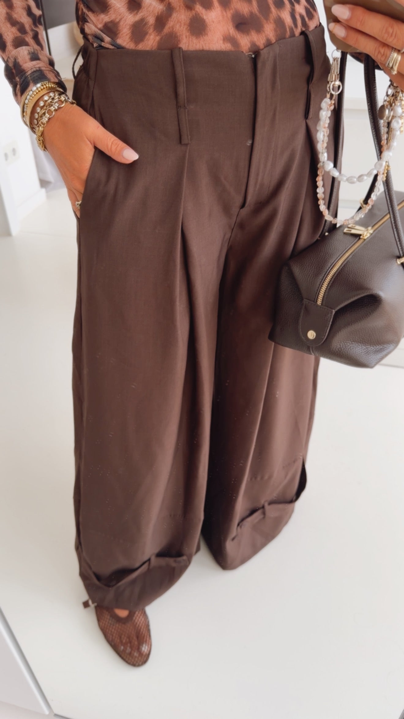 Loose Anzugs Hose Statement Saum