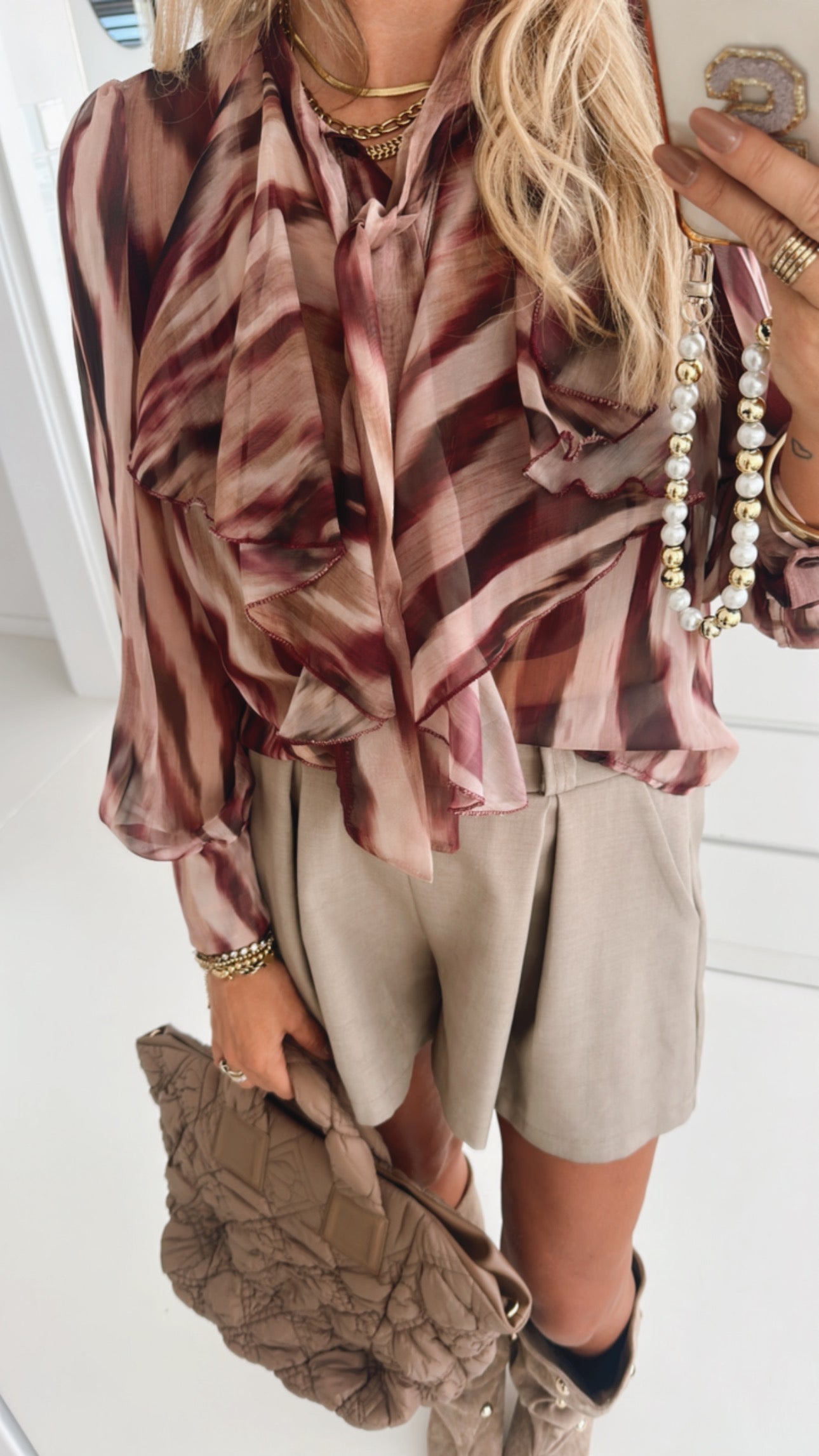 Bluse Abstract mit Schluppe