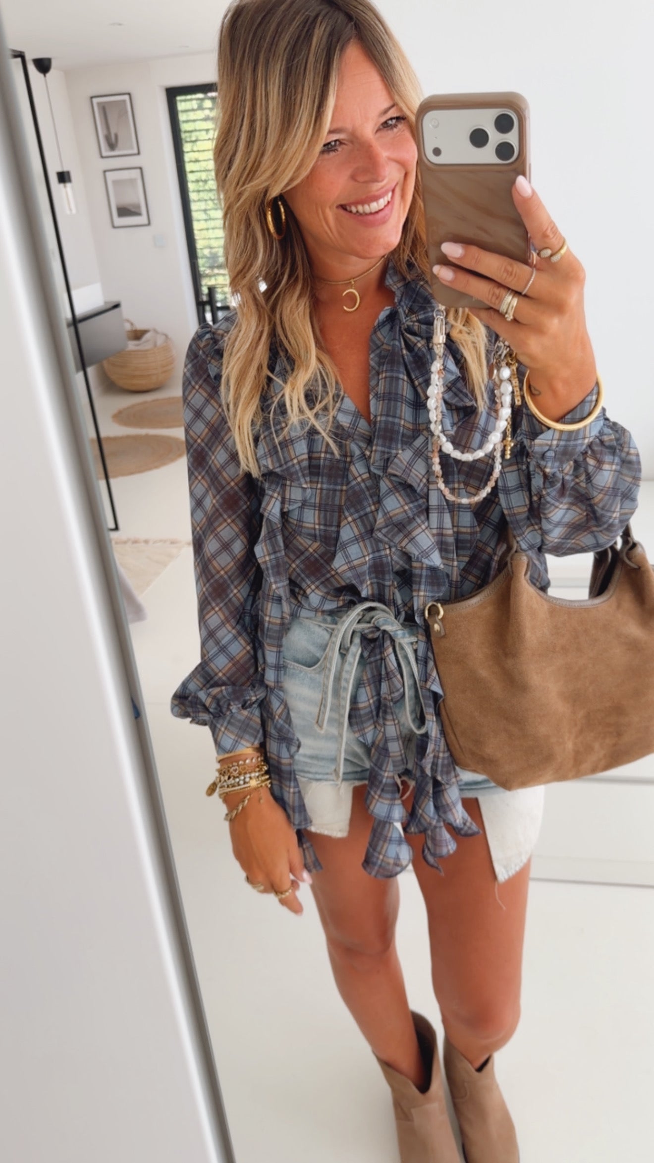 Bluse Country Karo