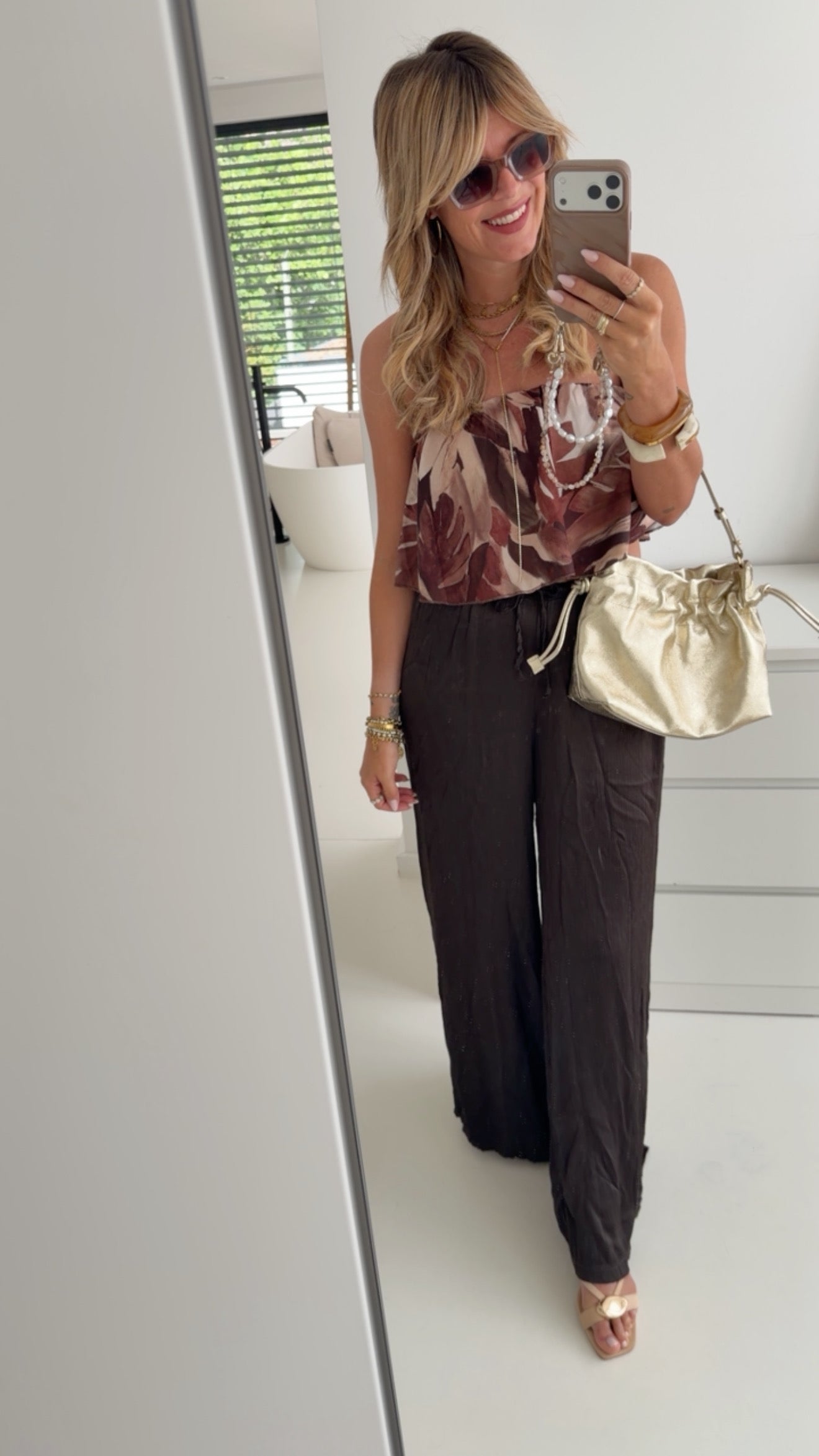 Flatter Bandeau Top Leaves