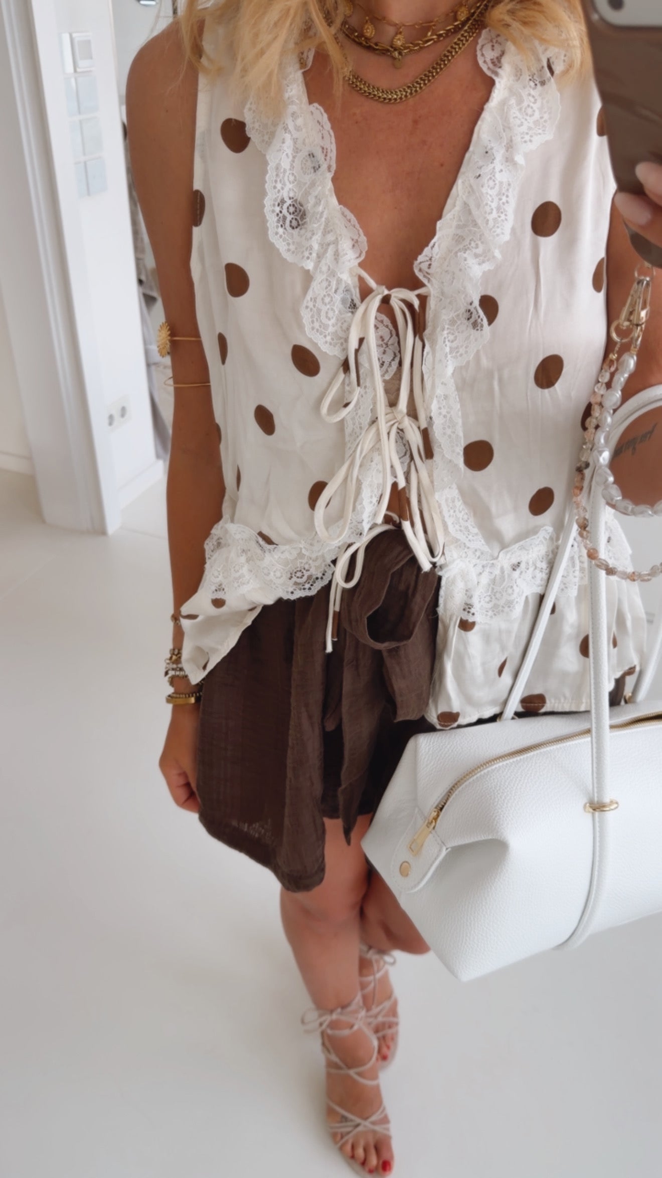 Polkadot Top zum Binden