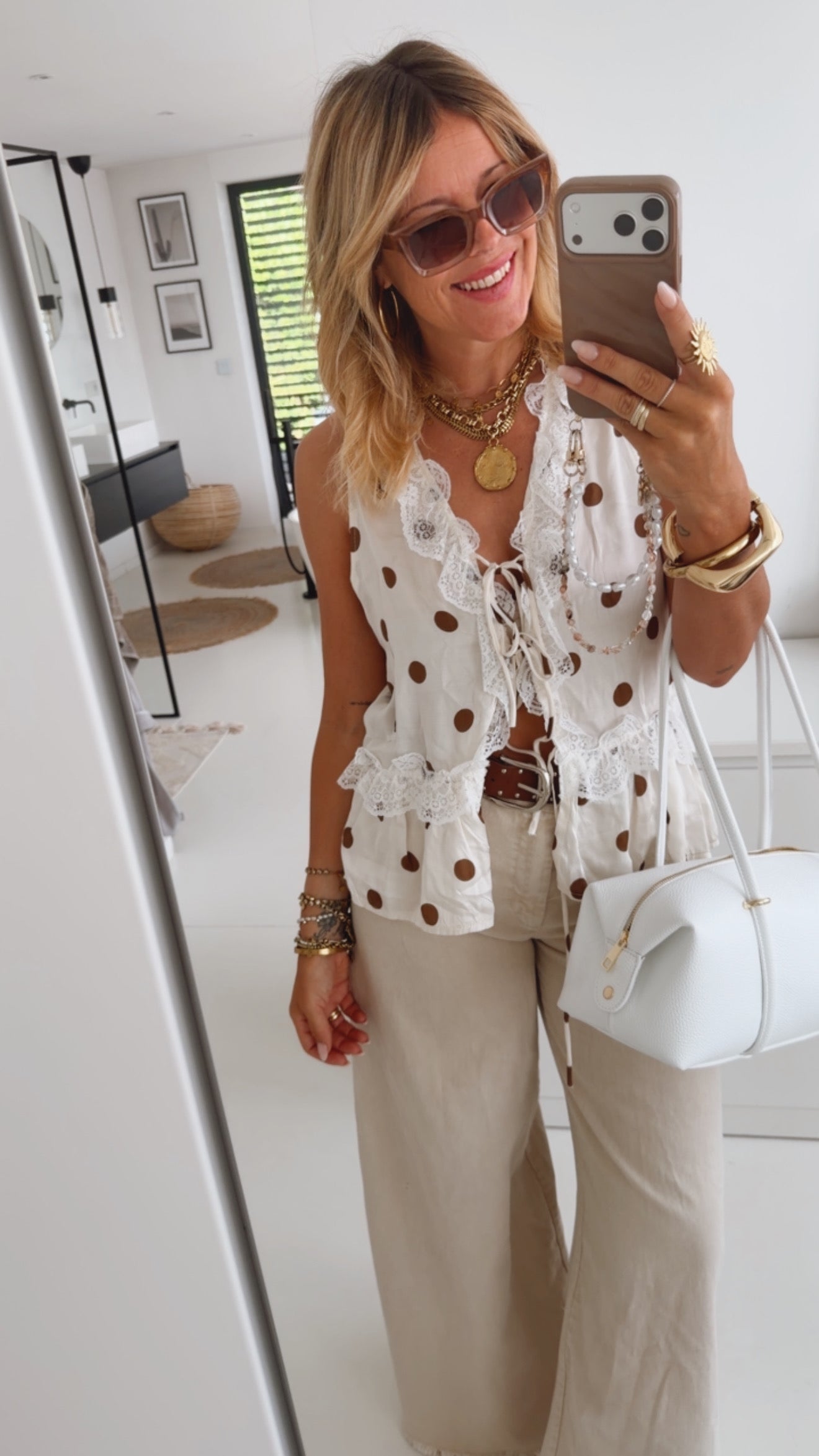 Polkadot Top zum Binden
