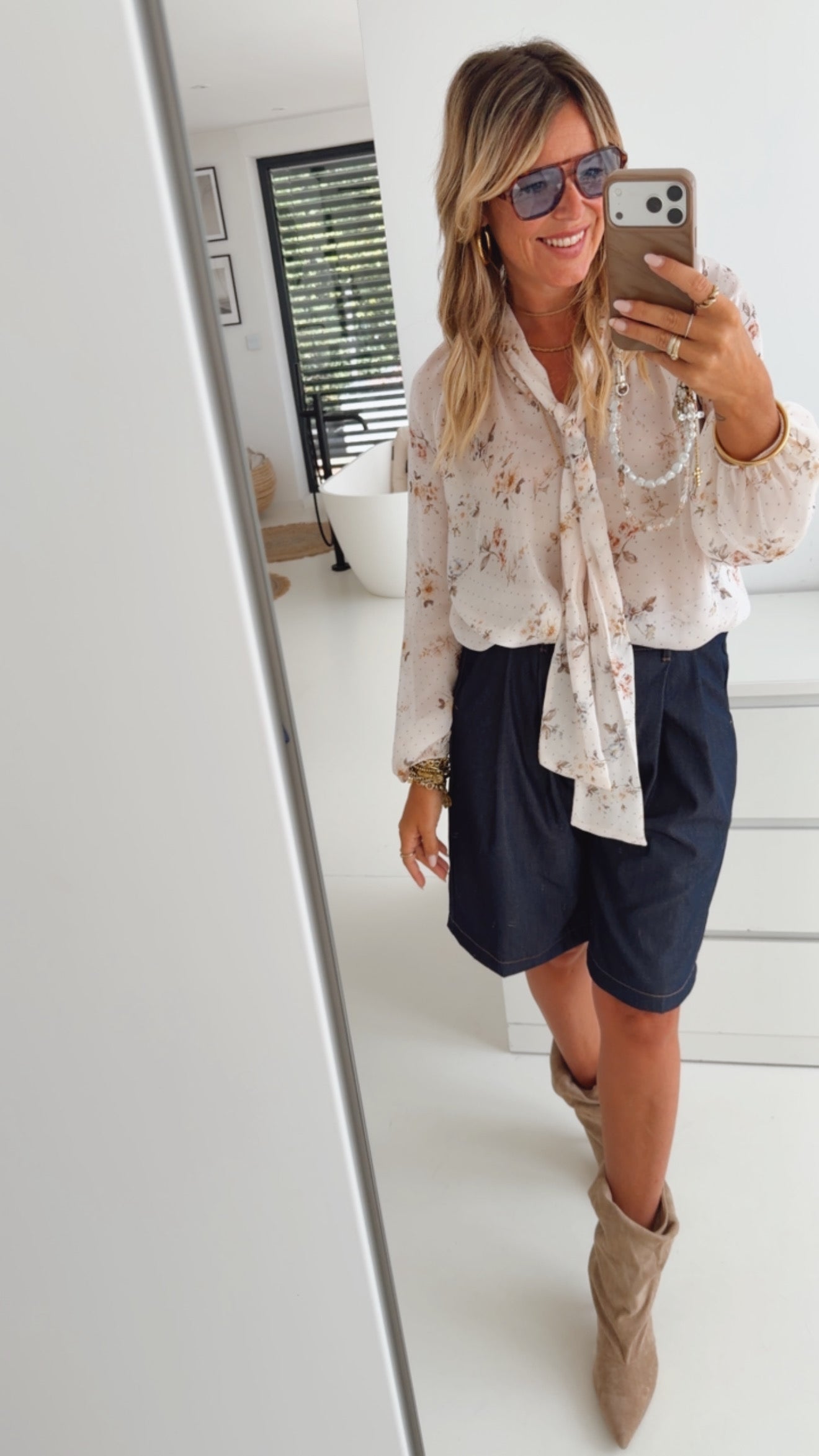 Floral Bluse Dots