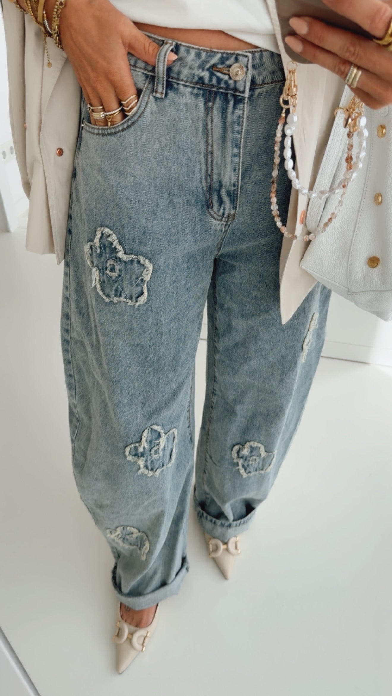 Jeans Blumen Detail