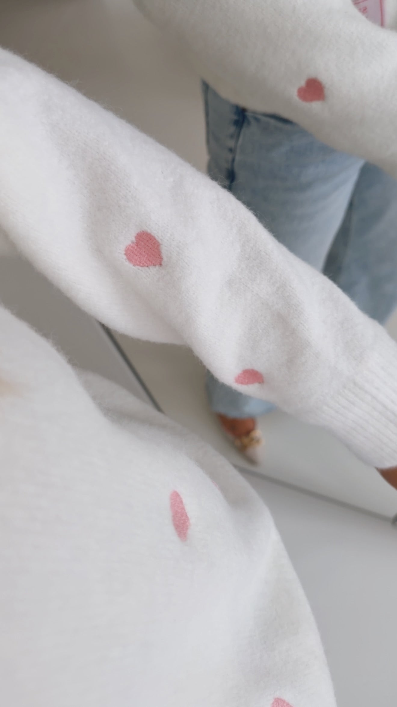 Midi Strick Pulli Hearts