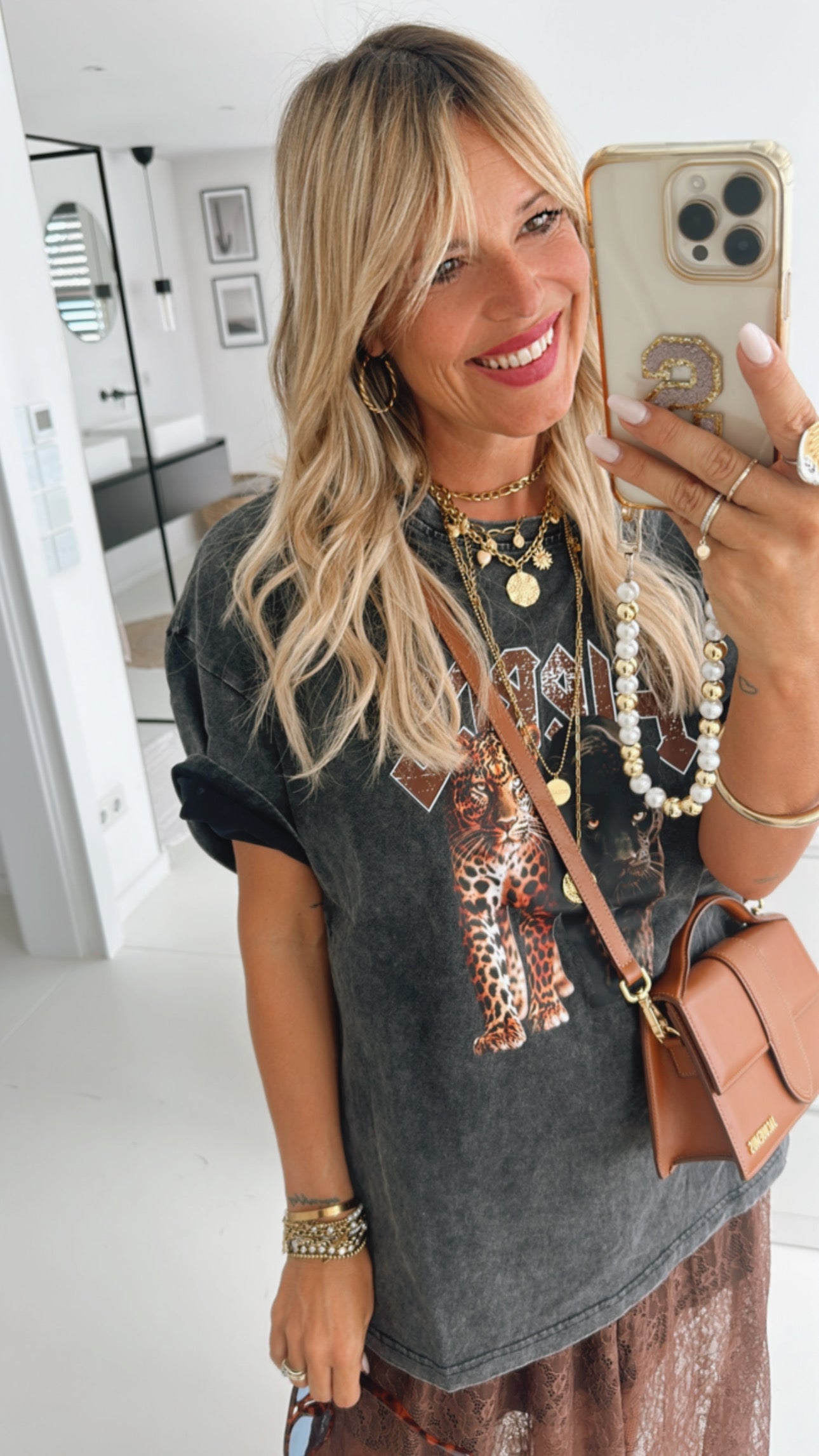 Long T-Shirt Edgy Print