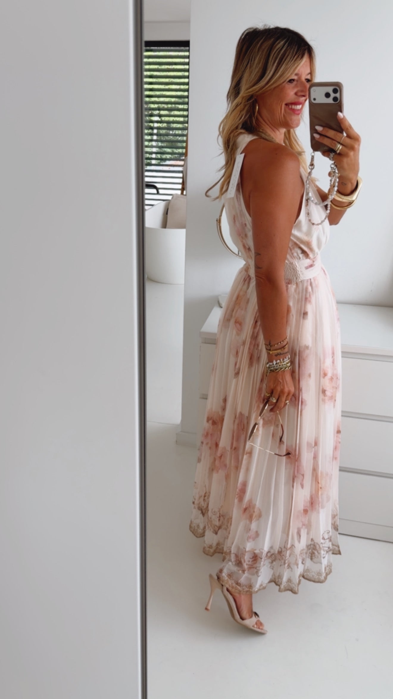 High Neck Kleid Watercolor