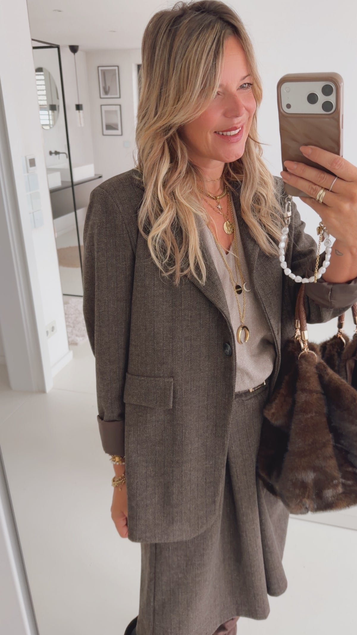 Soft Blazer Fischgräten Optik