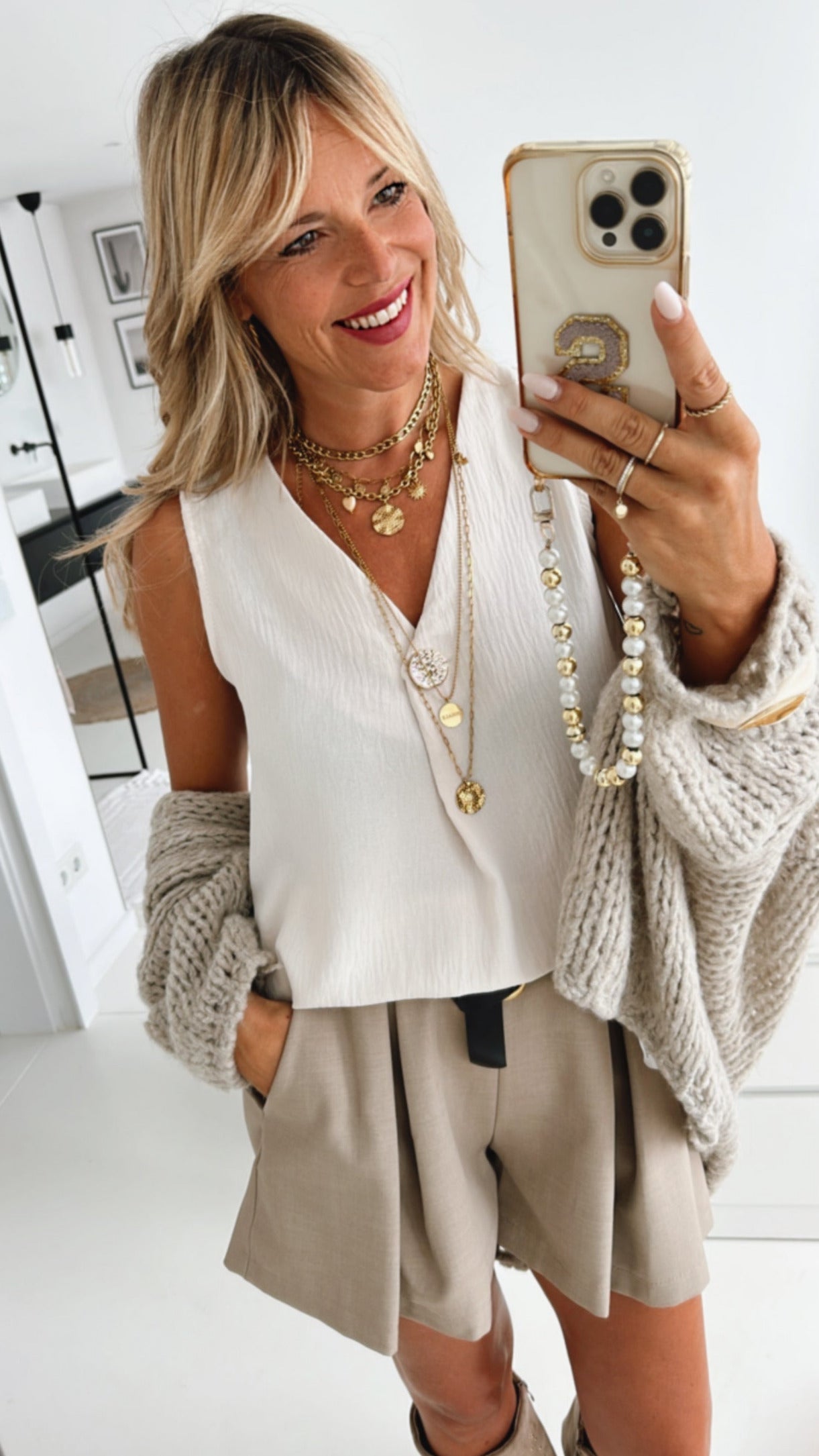 Loose Oversize Strickjacke