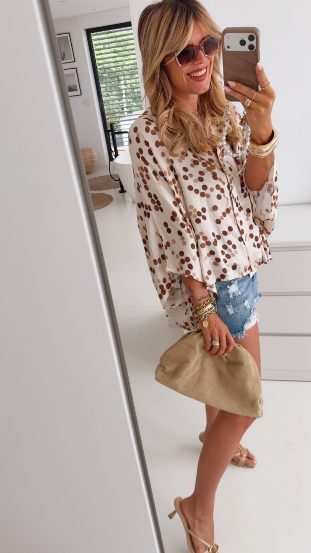 Oversize Bluse Dots