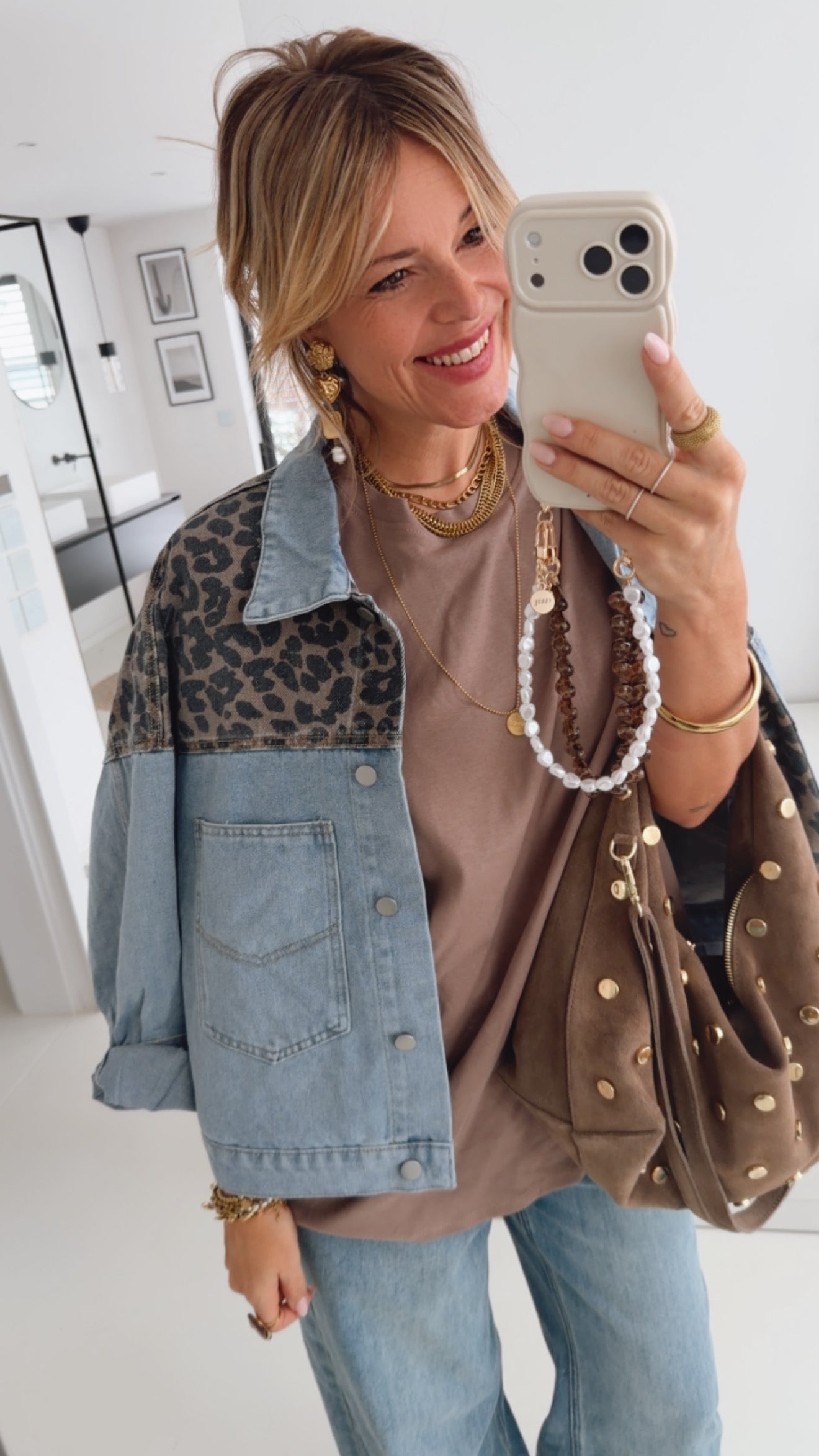 Cropped Jeans Jacke Leo