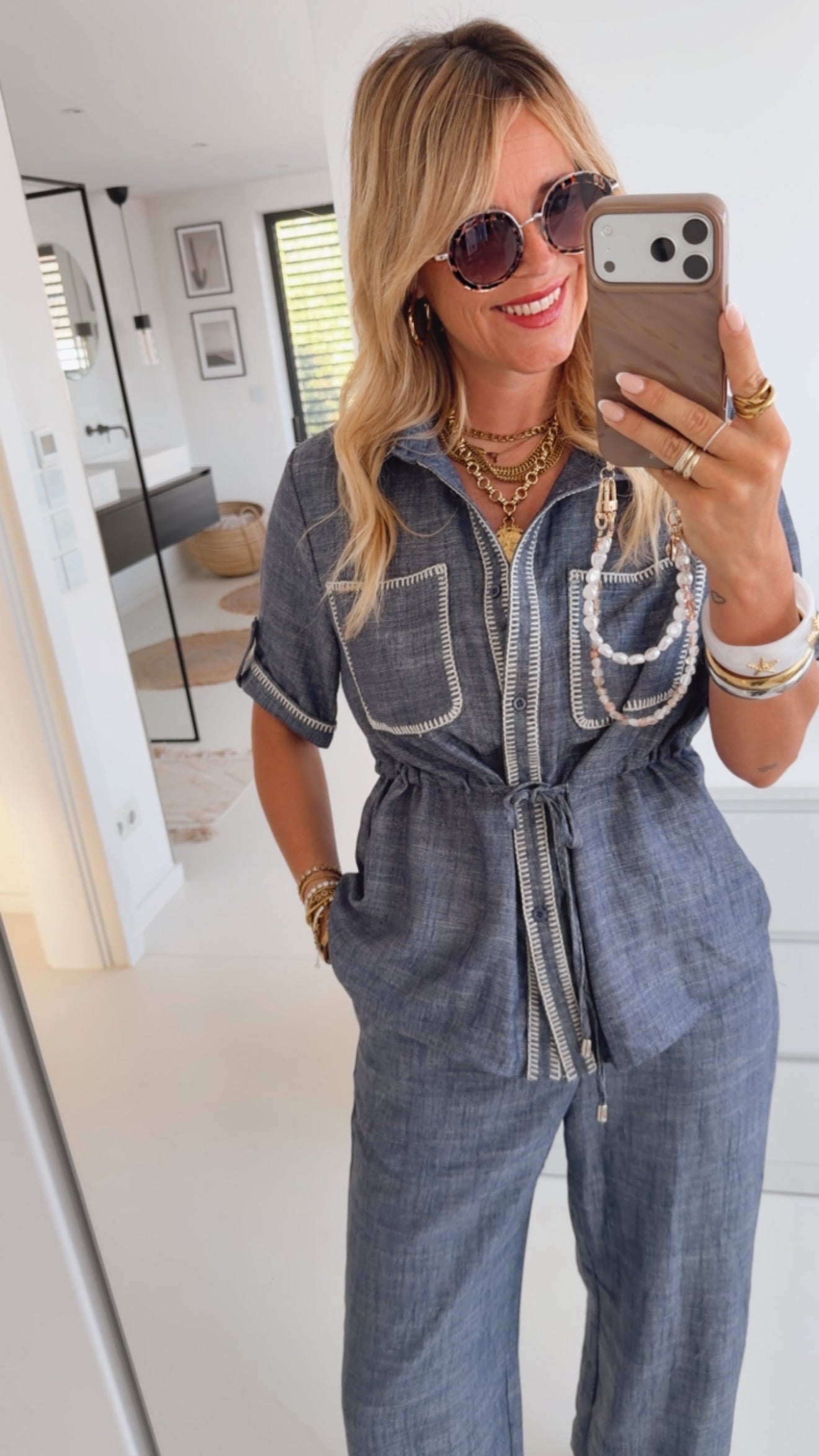 Summer Jeans Shirt Seam