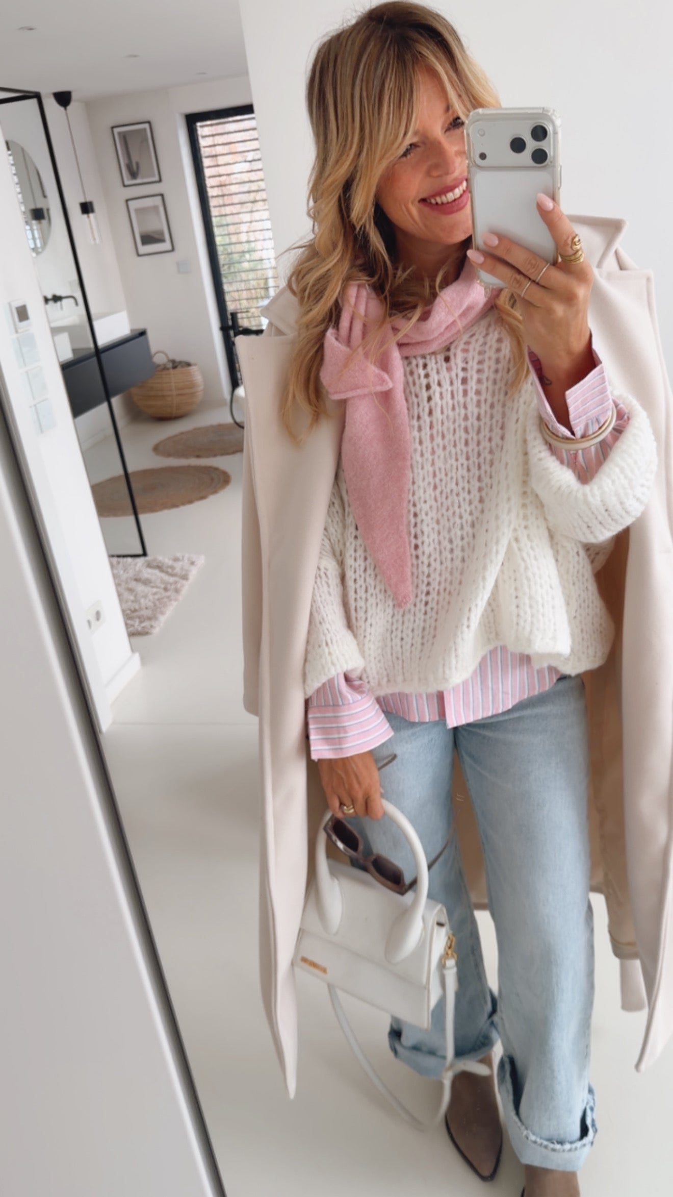 Oversize Grobstrick Pulli Loose